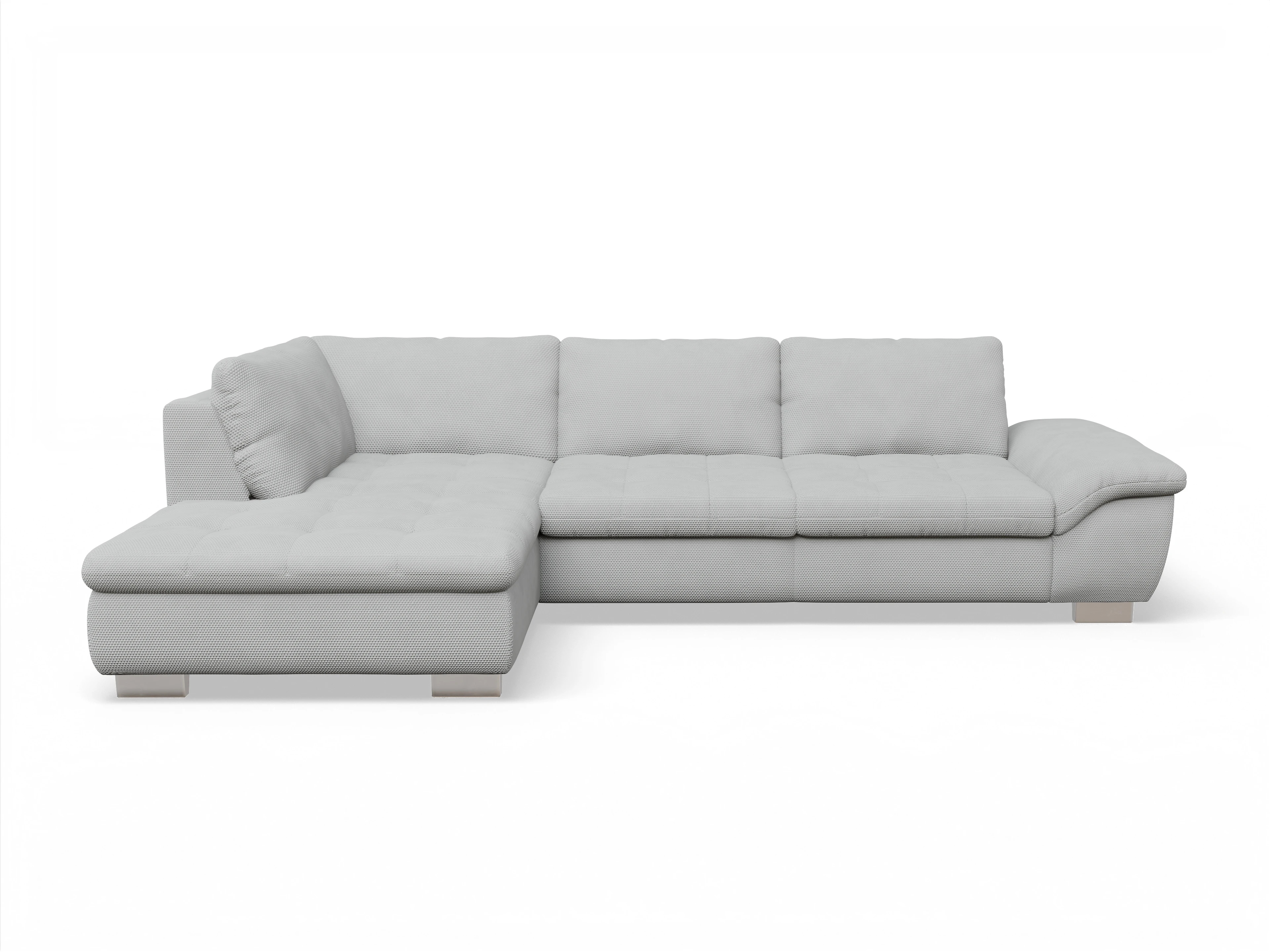 Ansicht des Produktes SC Smart 1007 Ecksofa links Abschluss offen in Stoff Grau