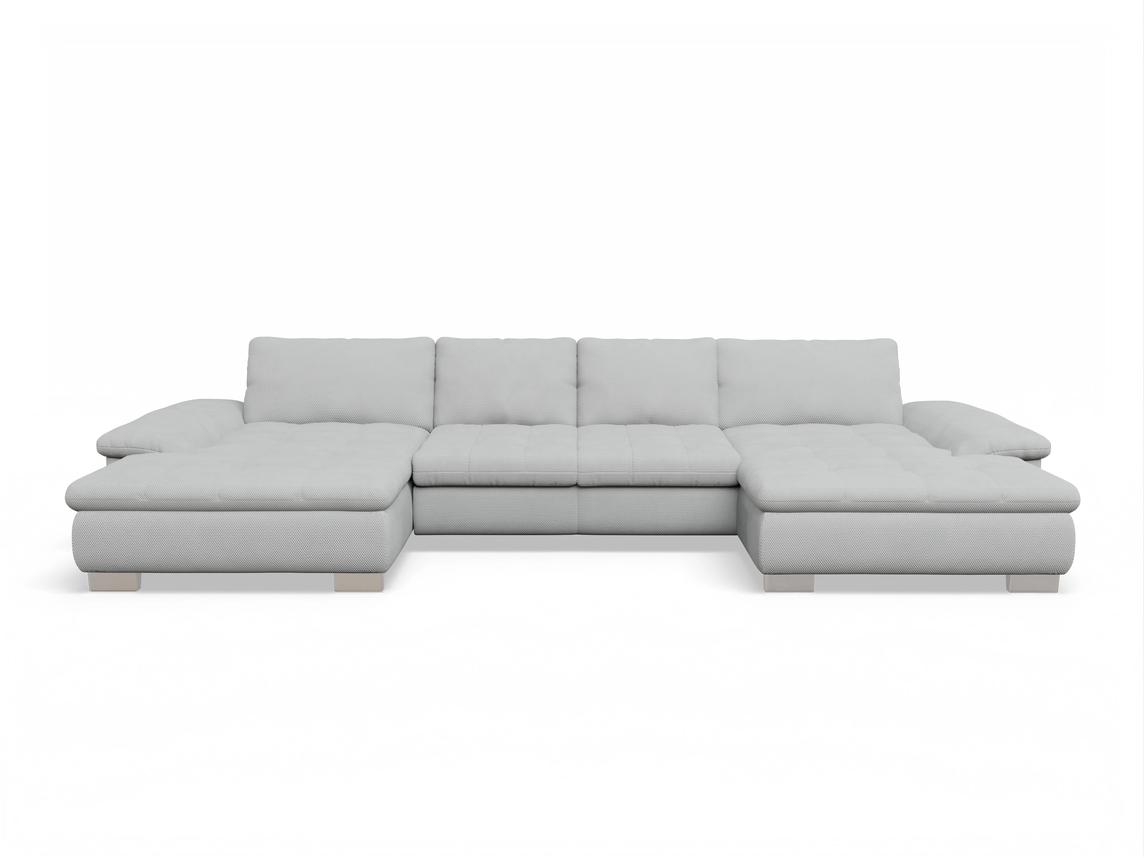 Ansicht des Produktes SC Smart 1007 Wohnlandschaft offen beidseitig in Stoff Grau