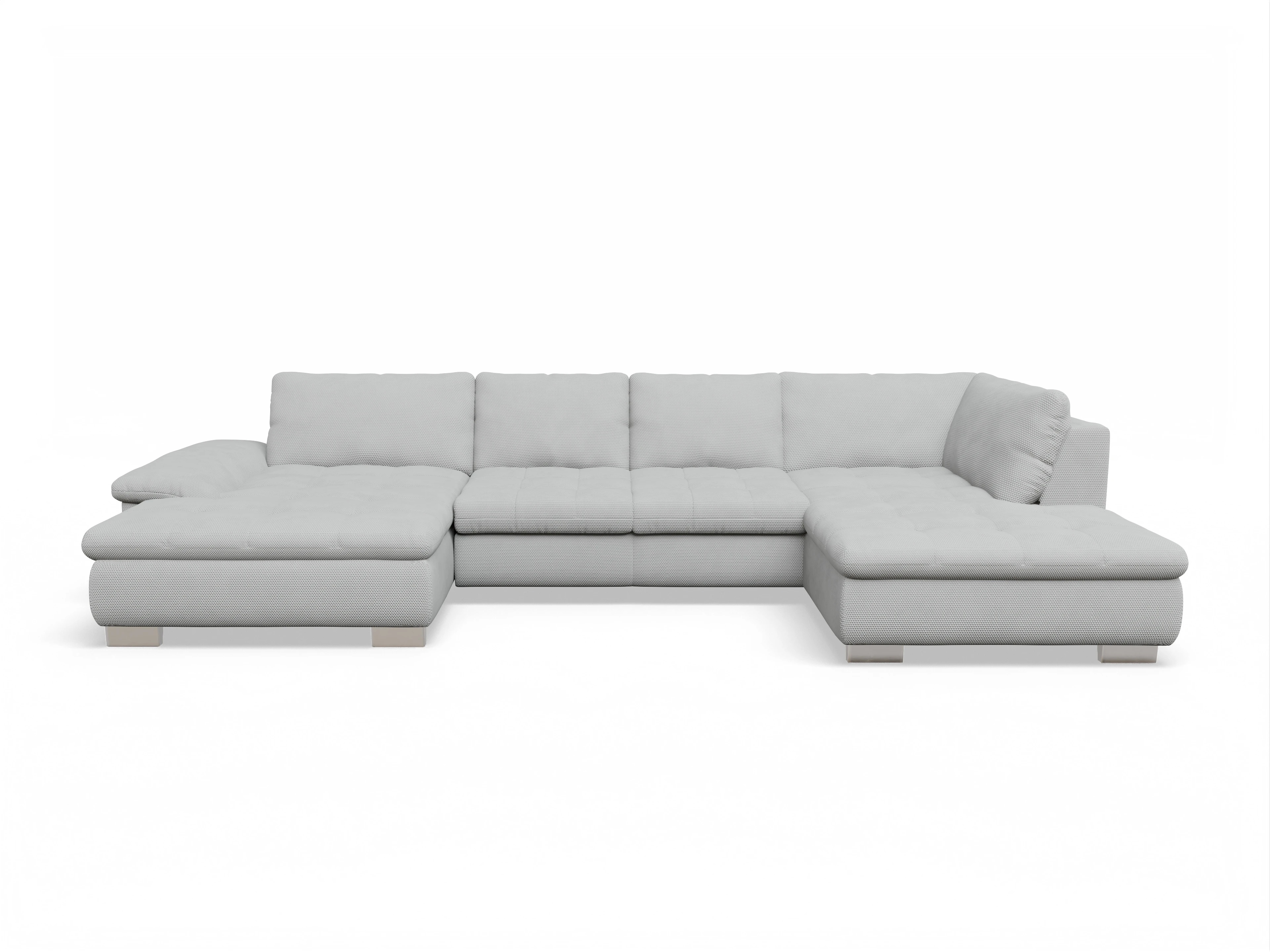 Ansicht des Produktes SC Smart 1007 Wohnlandschaft offen beidseitig in Stoff Grau