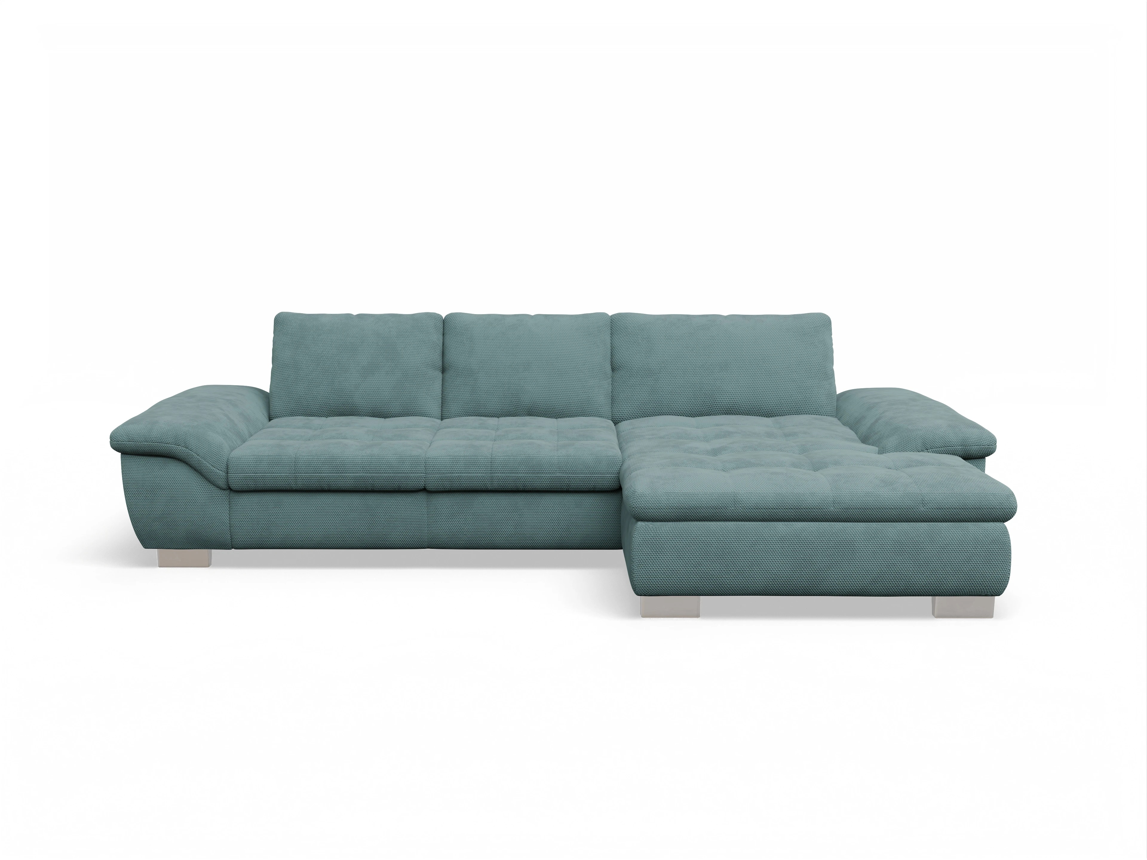 Ansicht des Produktes SC Smart 1007 Ecksofa rechts Abschluss offen in Stoff Blau