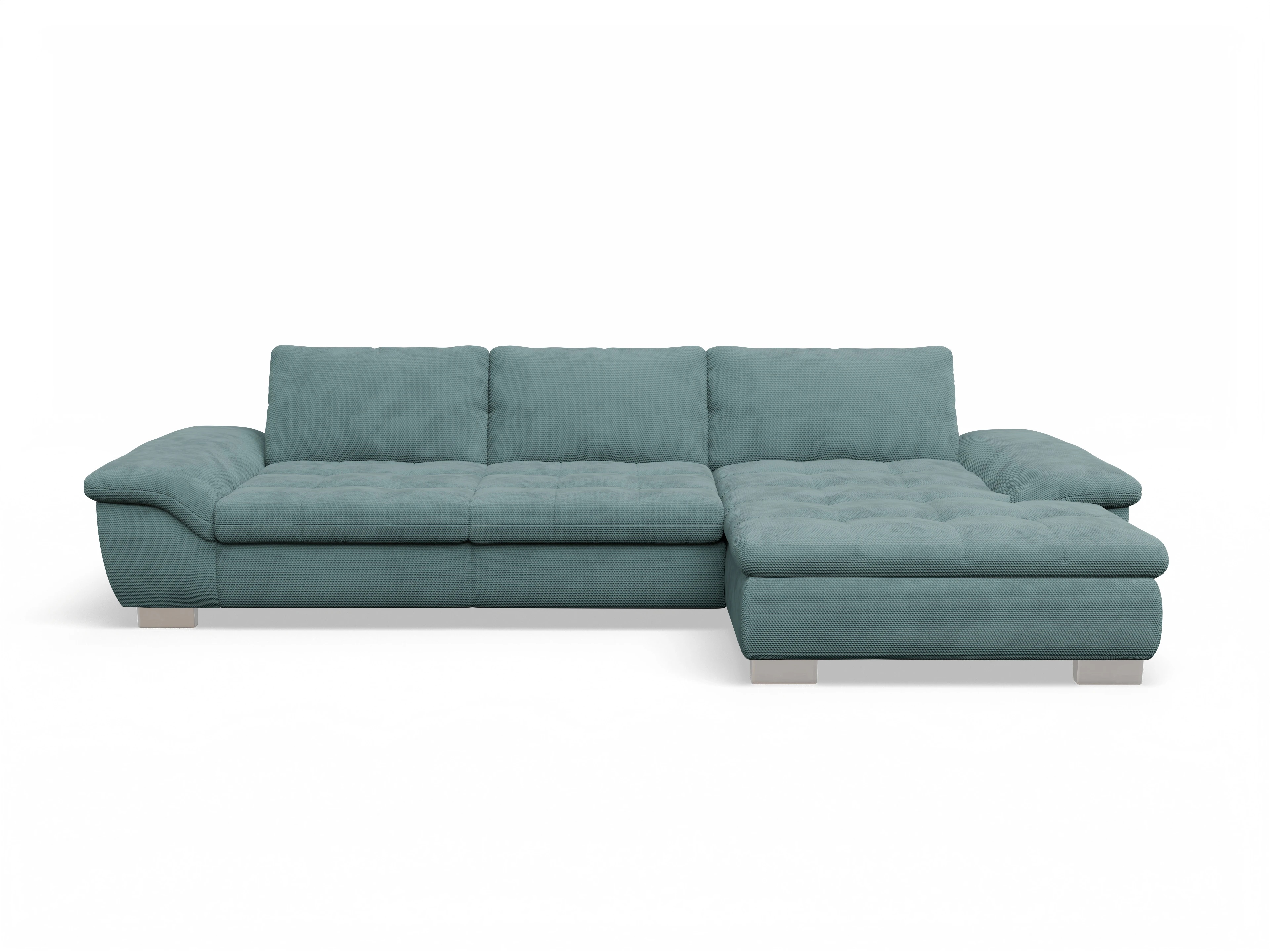 Ansicht des Produktes SC Smart 1007 Ecksofa rechts Abschluss offen in Stoff Blau
