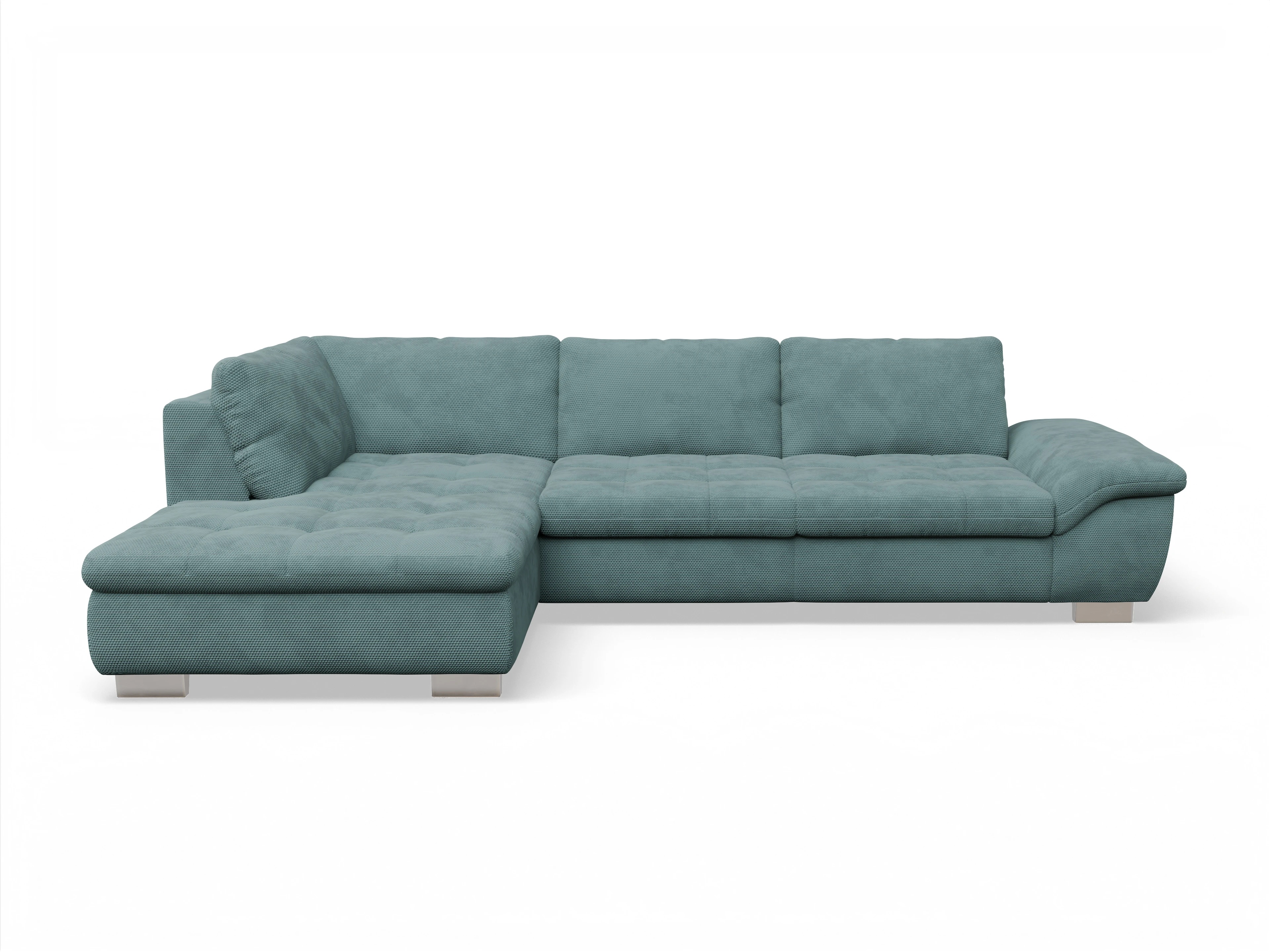 Ansicht des Produktes SC Smart 1007 Ecksofa links Abschluss offen in Stoff Blau