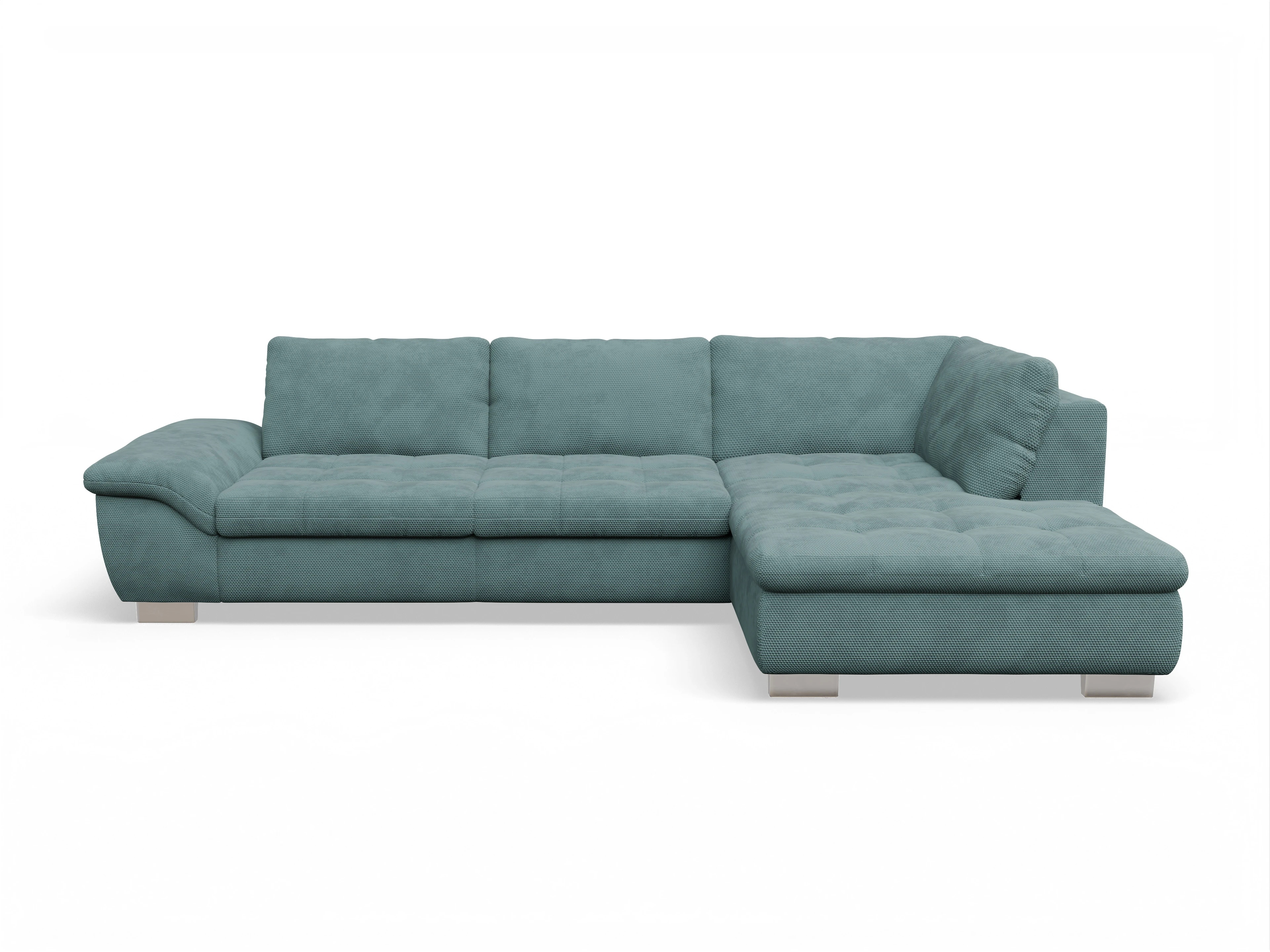 Ansicht des Produktes SC Smart 1007 Ecksofa rechts Abschluss offen in Stoff Blau
