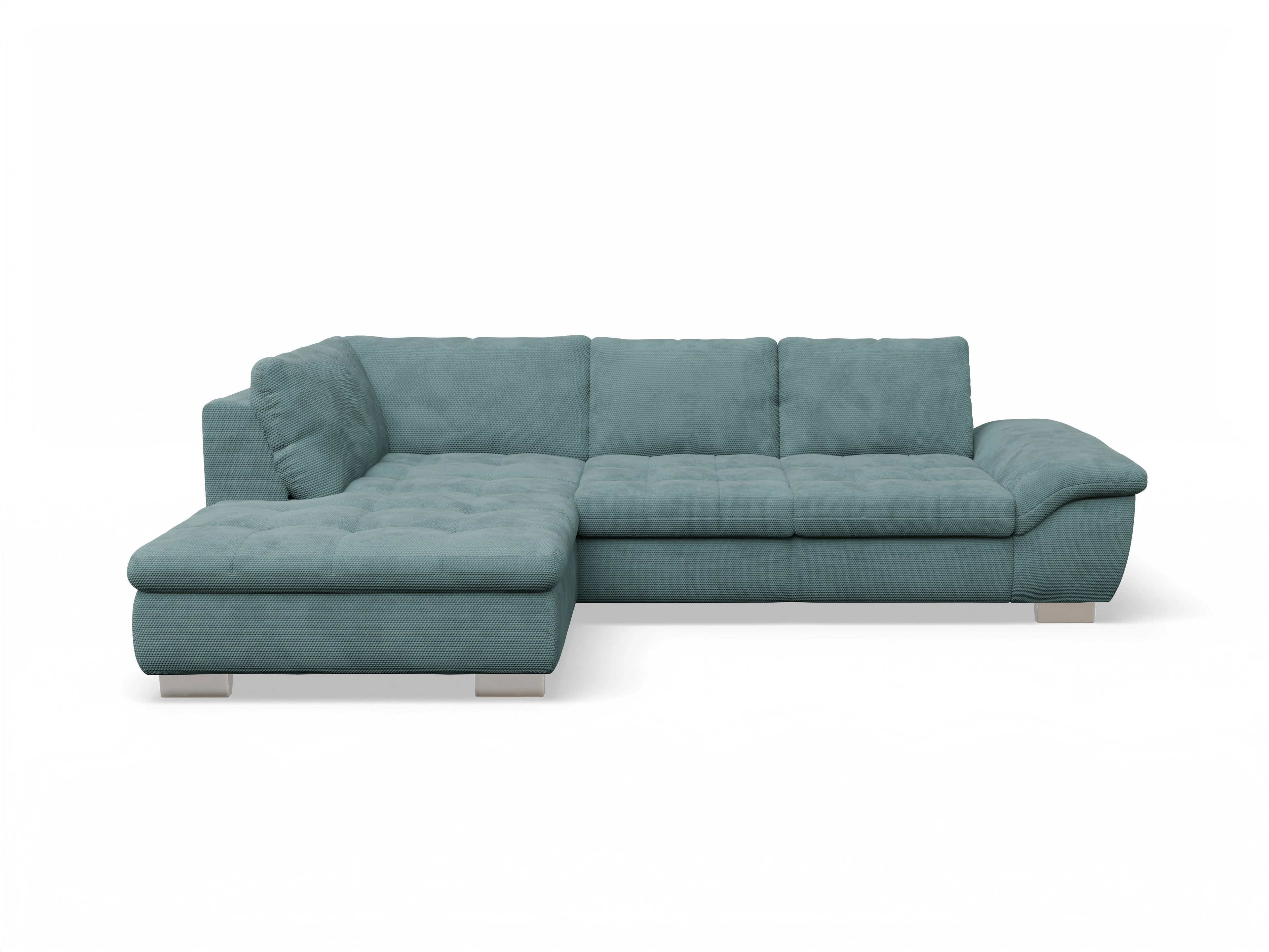 Ansicht des Produktes SC Smart 1007 Ecksofa links Abschluss offen in Stoff Blau