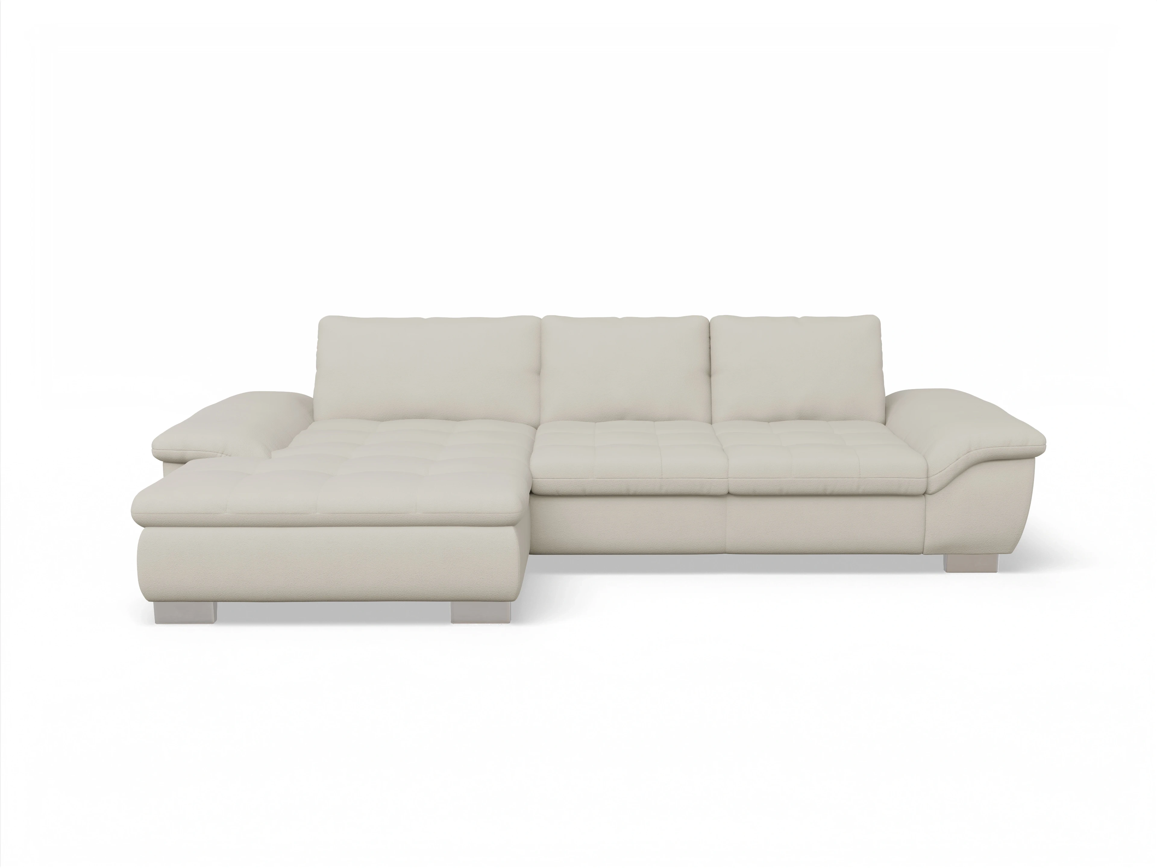 Ansicht des Produktes SC Smart 1007 Ecksofa links Abschluss offen in Stoff Beige