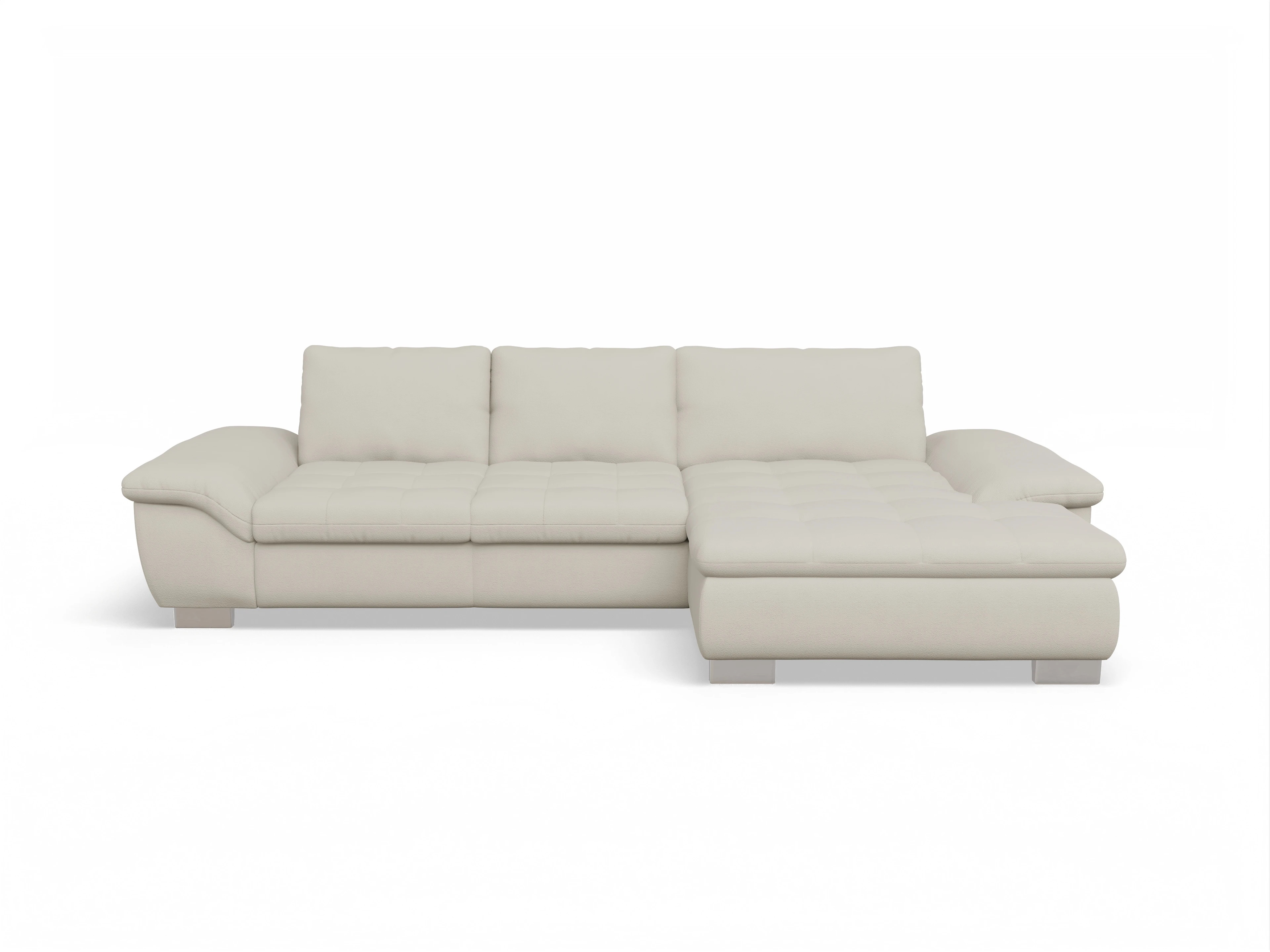 Ansicht des Produktes SC Smart 1007 Ecksofa rechts Abschluss offen in Stoff Beige