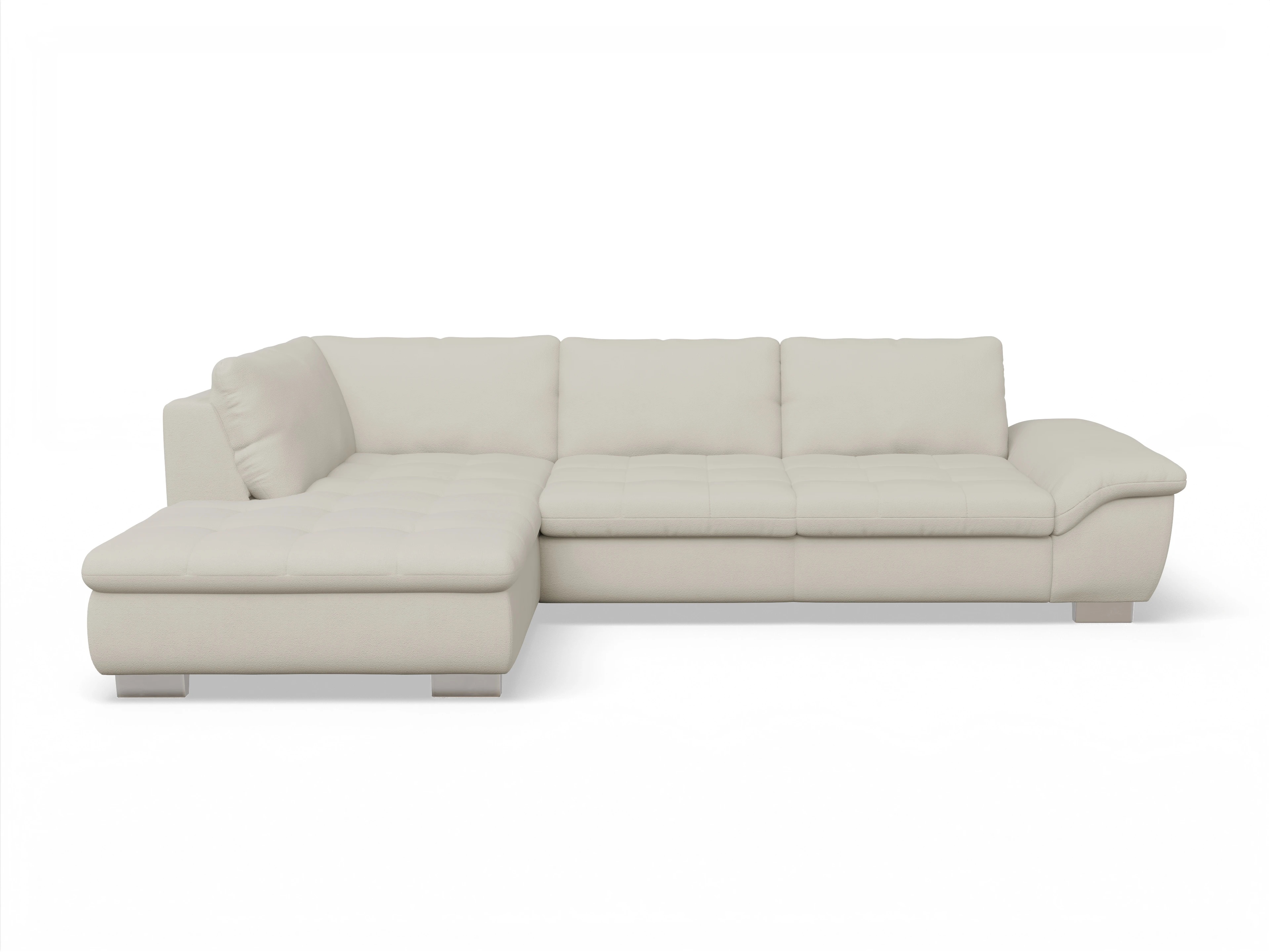 Ansicht des Produktes SC Smart 1007 Ecksofa links Abschluss offen in Stoff Beige