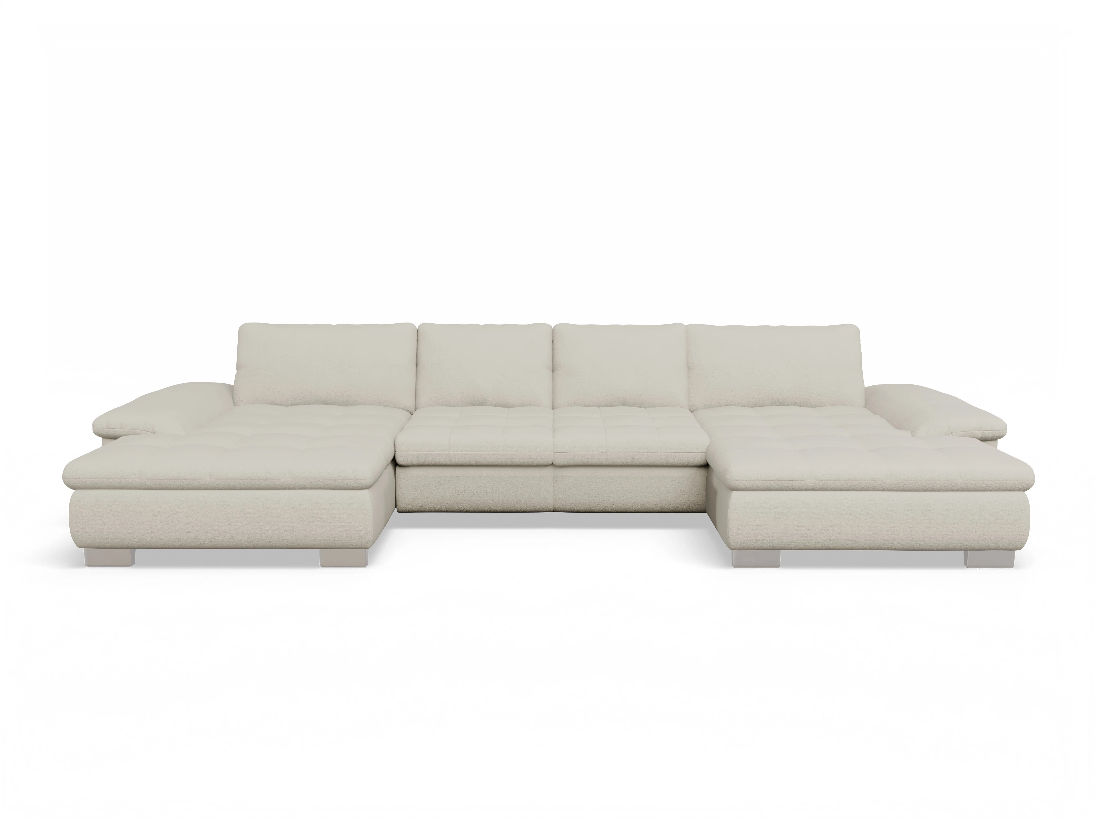 Ansicht des Produktes SC Smart 1007 Wohnlandschaft offen beidseitig in Stoff Beige