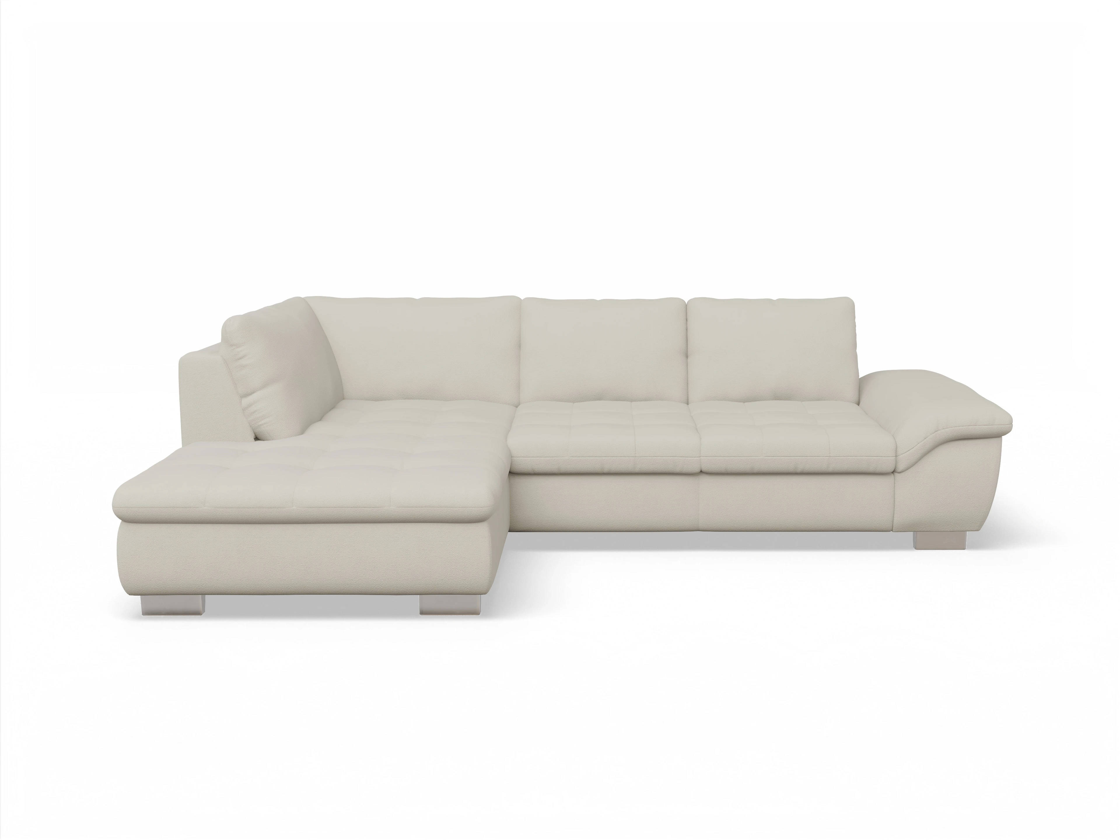 Ansicht des Produktes SC Smart 1007 Ecksofa links Abschluss offen in Stoff Beige
