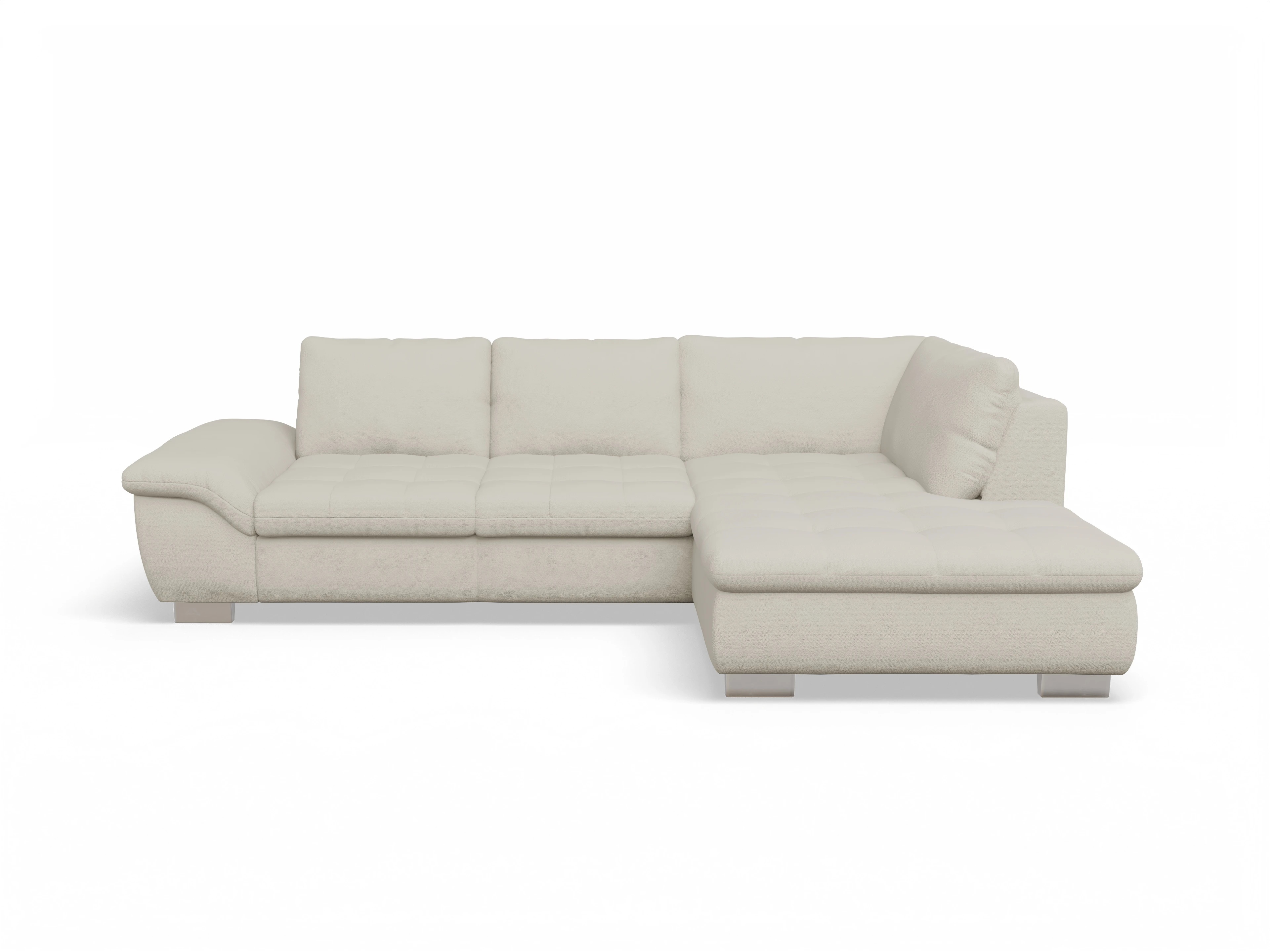 Ansicht des Produktes SC Smart 1007 Ecksofa rechts Abschluss offen in Stoff Beige
