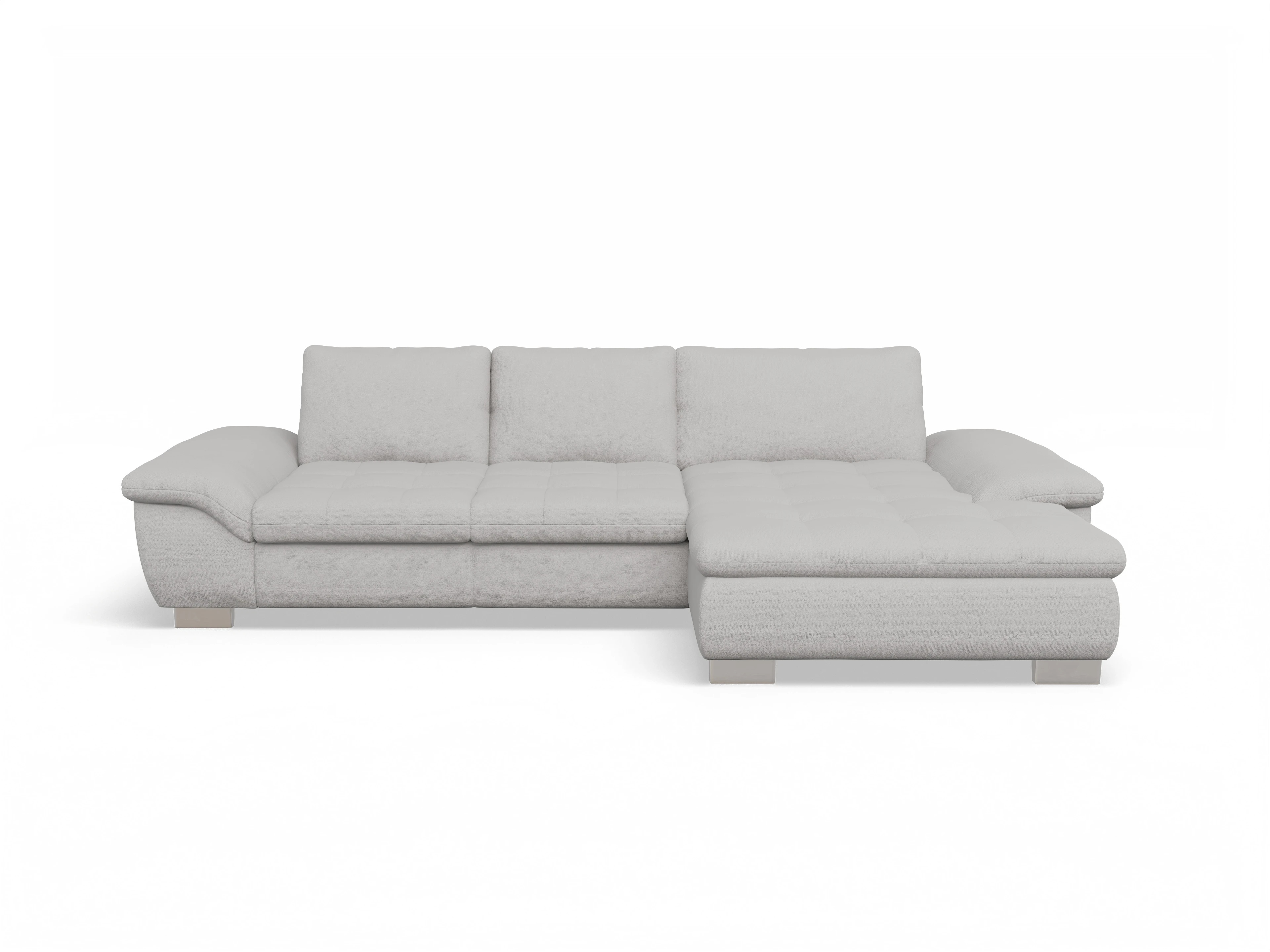 Ansicht des Produktes SC Smart 1007 Ecksofa rechts Abschluss offen in Stoff Grau