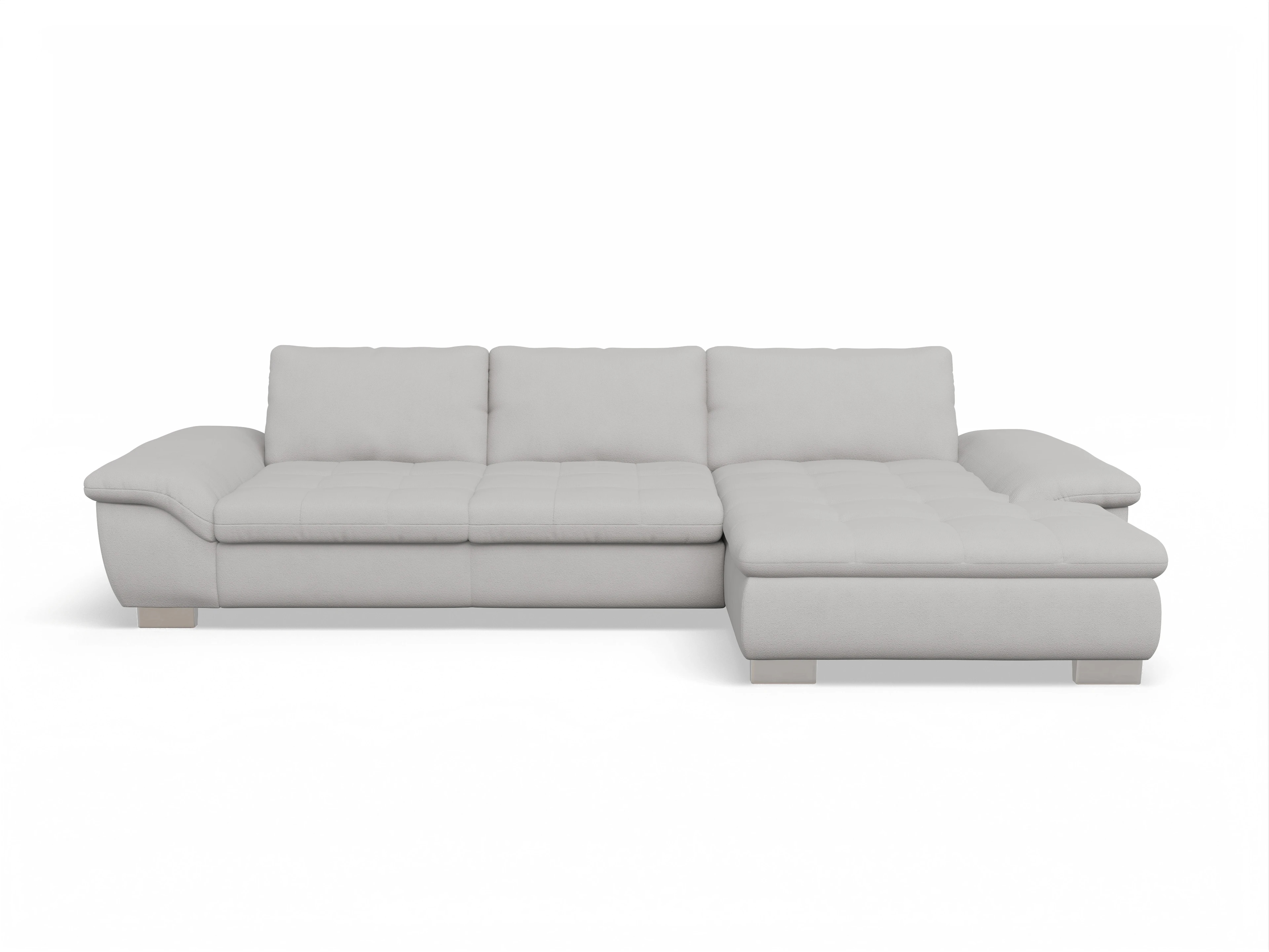 Ansicht des Produktes SC Smart 1007 Ecksofa rechts Abschluss offen in Stoff Grau