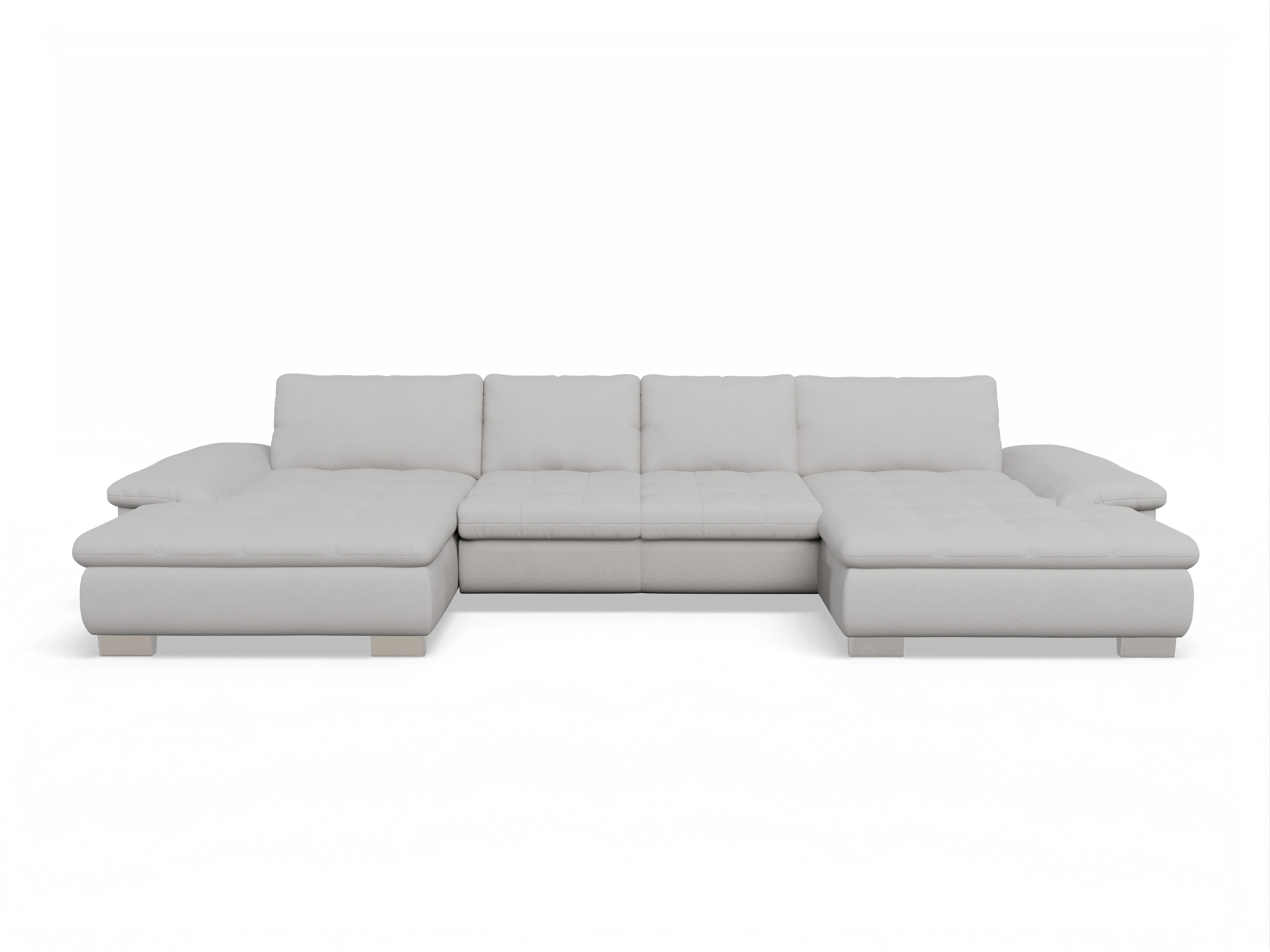 Ansicht des Produktes SC Smart 1007 Wohnlandschaft offen beidseitig in Stoff Grau