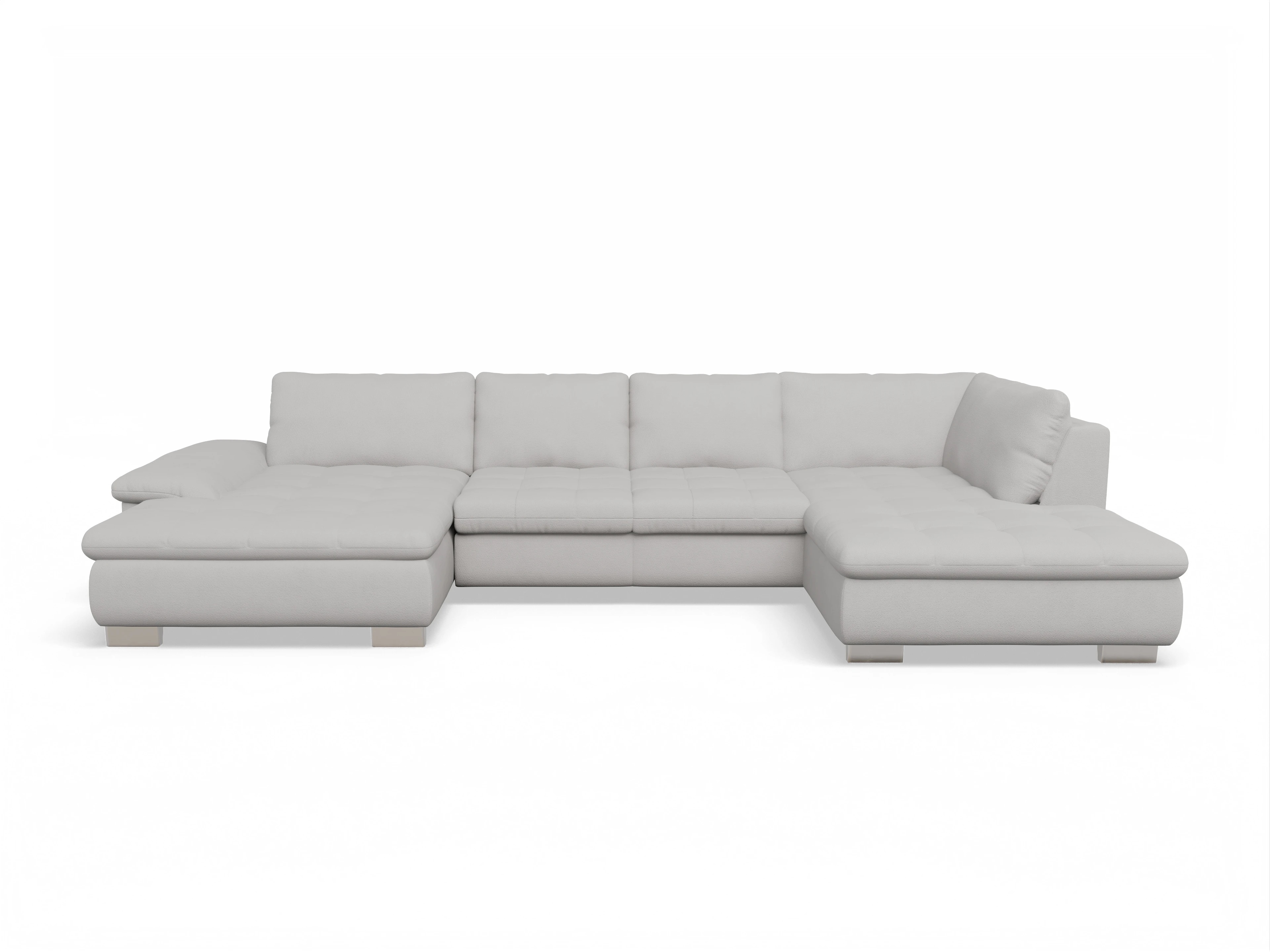 Ansicht des Produktes SC Smart 1007 Wohnlandschaft offen beidseitig in Stoff Grau