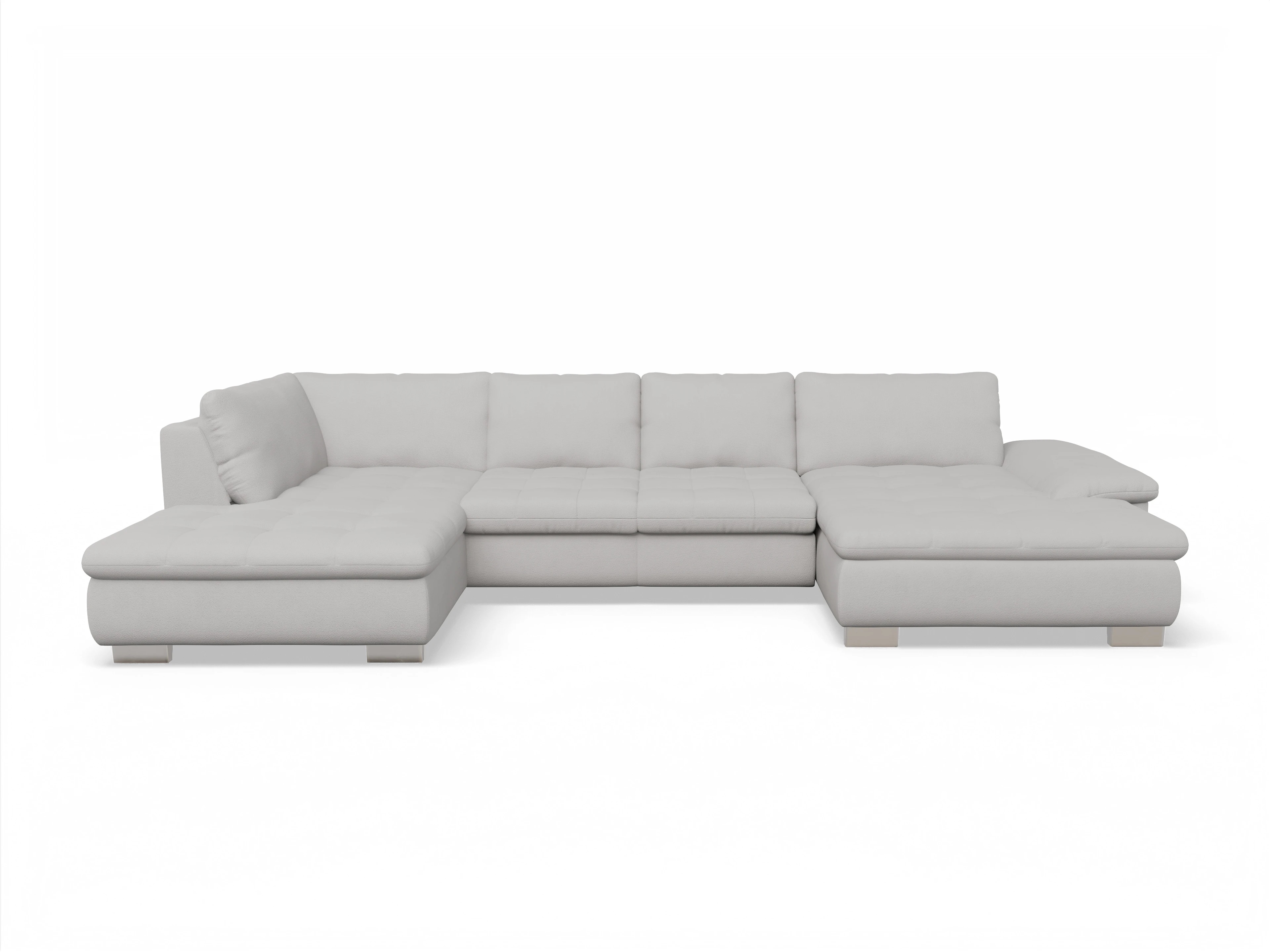 Ansicht des Produktes SC Smart 1007 Wohnlandschaft offen beidseitig in Stoff Grau