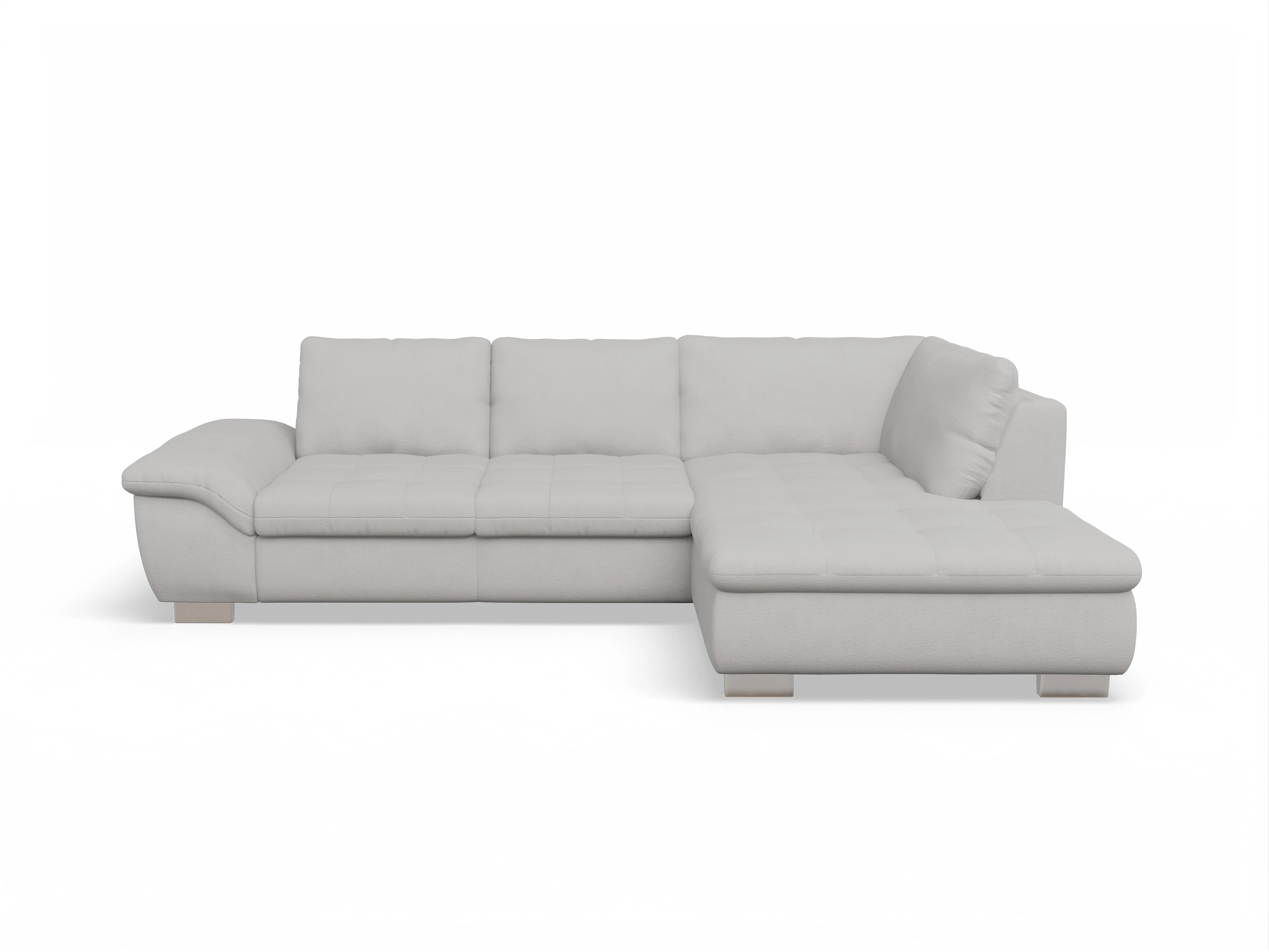 Ansicht des Produktes SC Smart 1007 Ecksofa rechts Abschluss offen in Stoff Grau