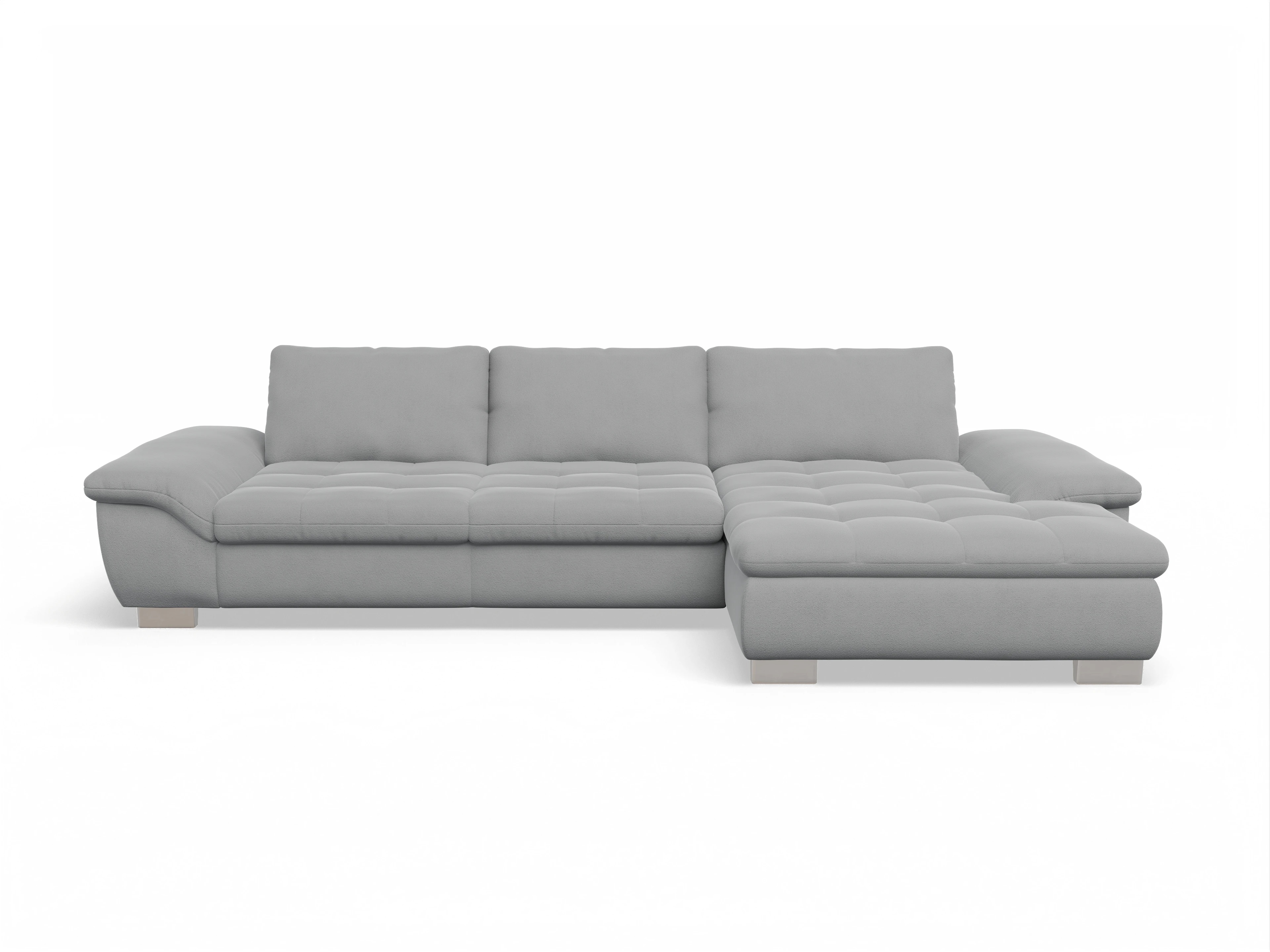 Ansicht des Produktes SC Smart 1007 Ecksofa rechts Abschluss offen in Stoff Grau