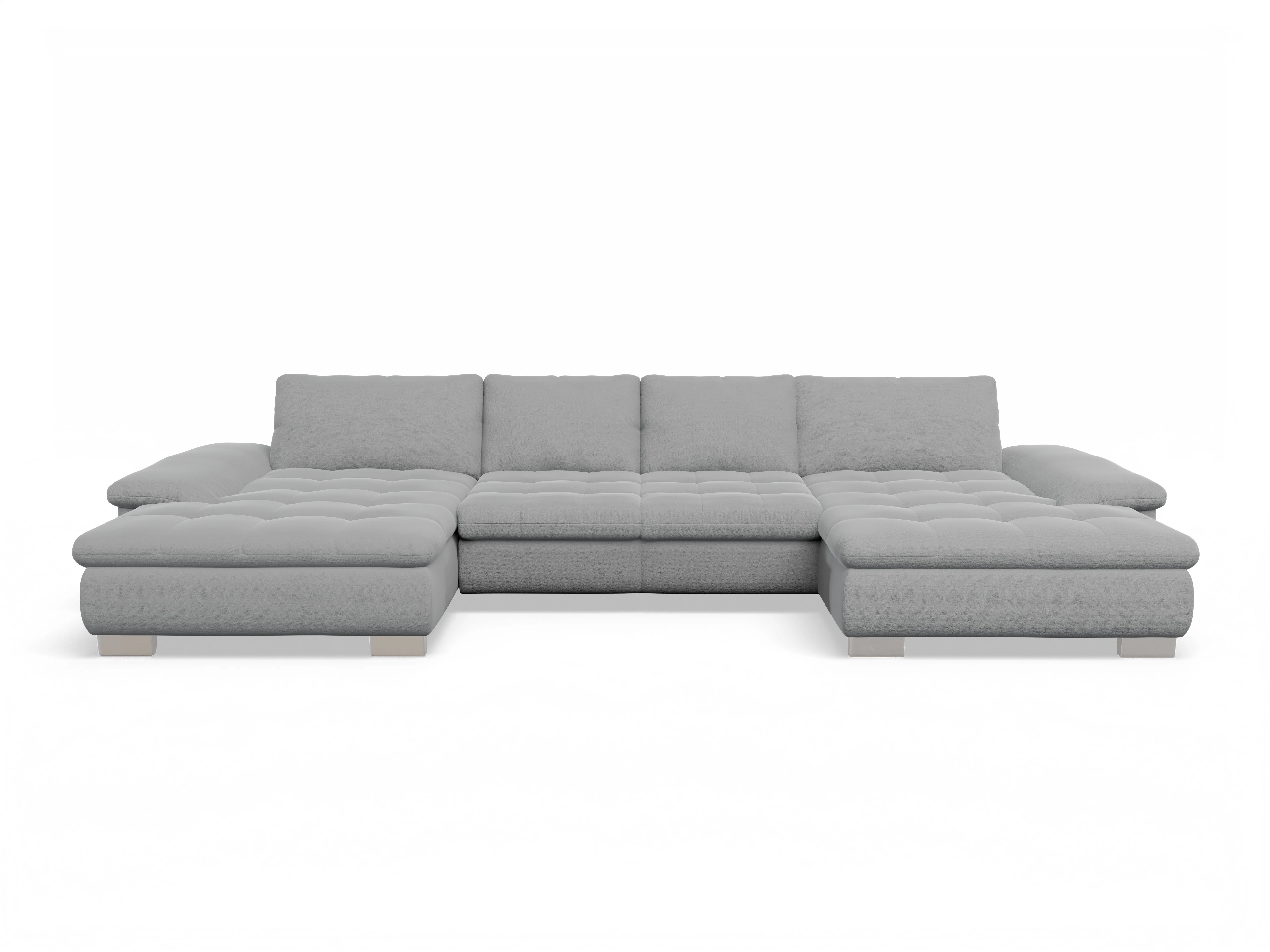 Ansicht des Produktes SC Smart 1007 Wohnlandschaft offen beidseitig in Stoff Grau