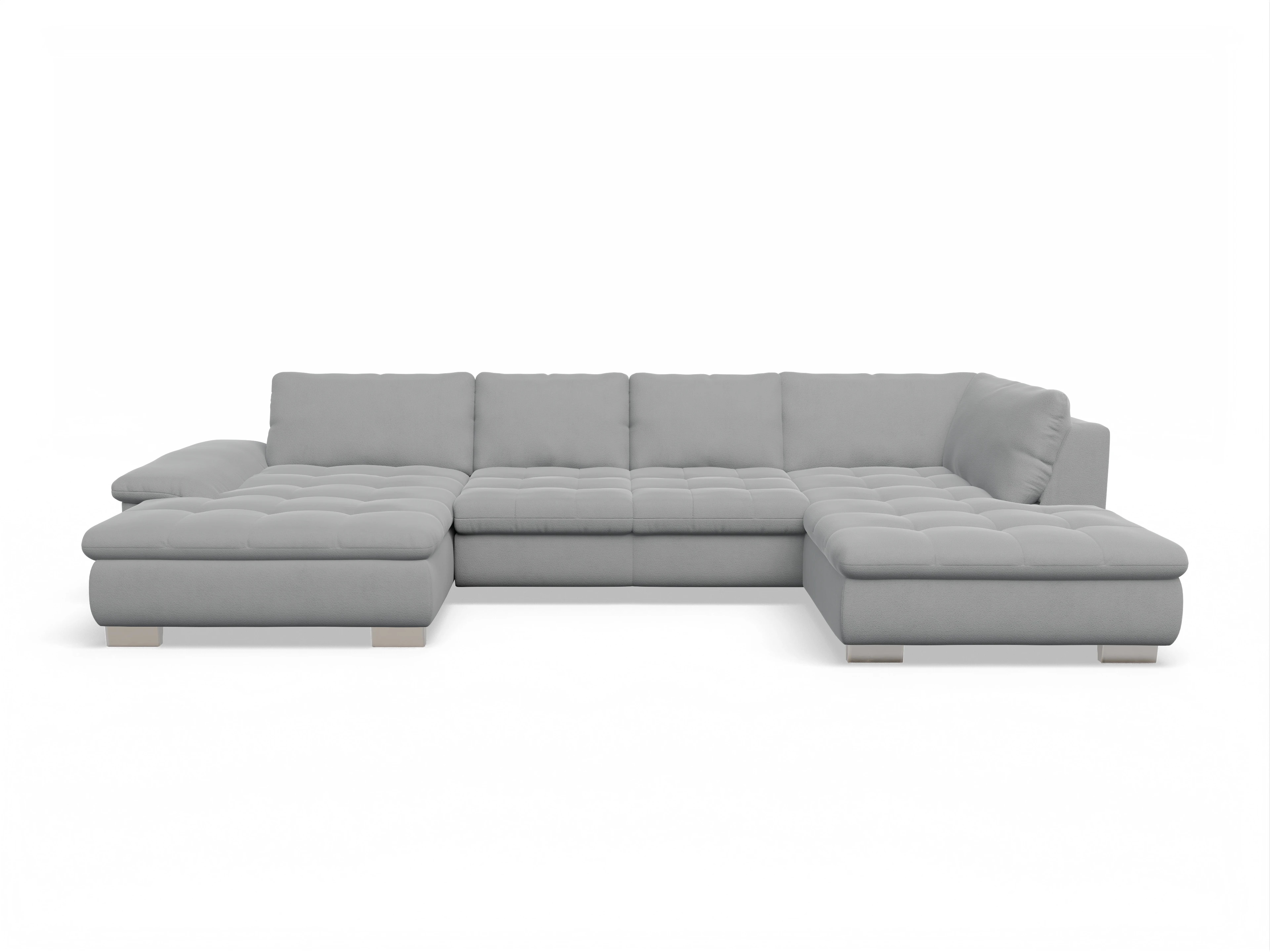 Ansicht des Produktes SC Smart 1007 Wohnlandschaft offen beidseitig in Stoff Grau