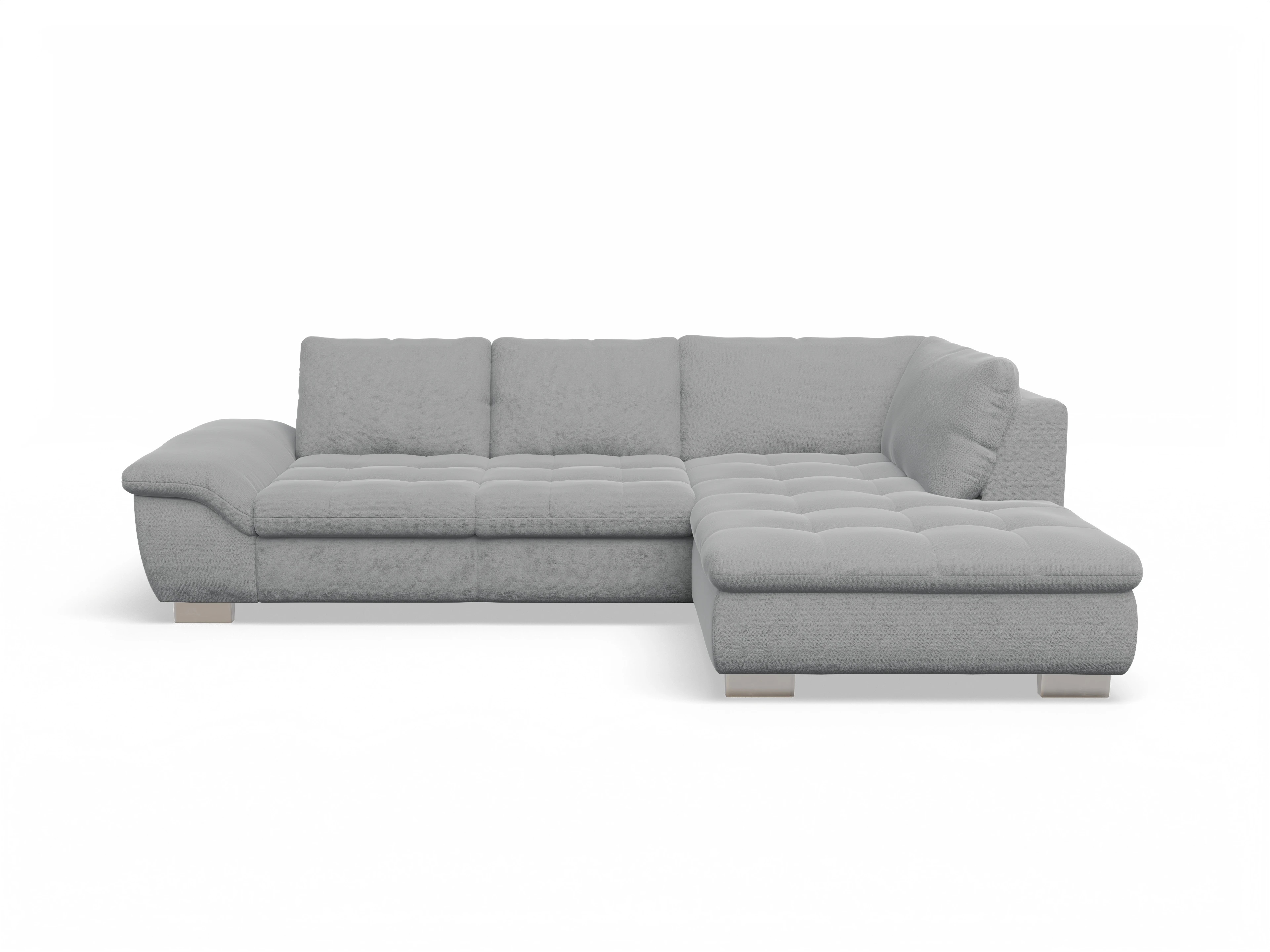 Ansicht des Produktes SC Smart 1007 Ecksofa rechts Abschluss offen in Stoff Grau