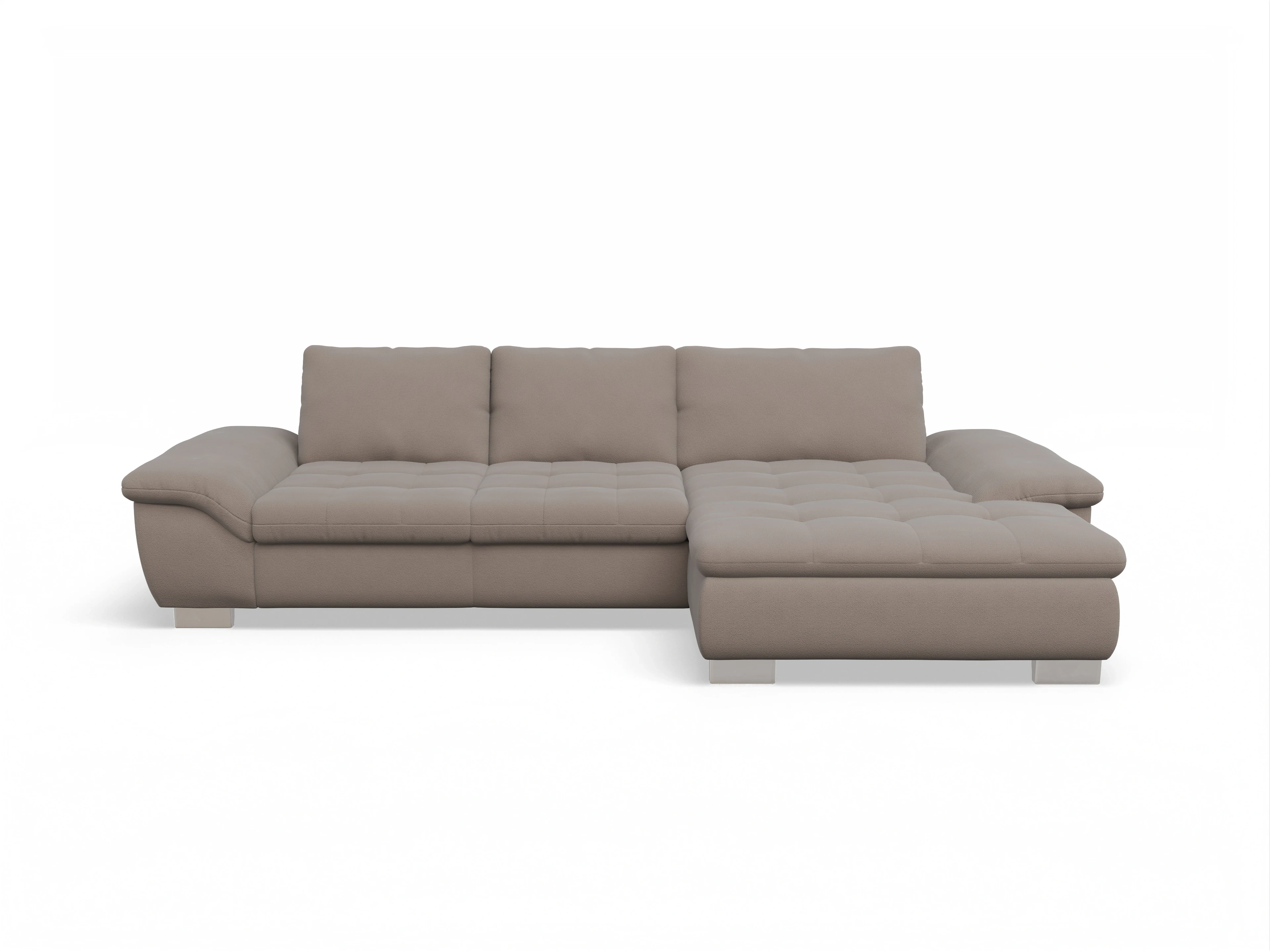 Ansicht des Produktes SC Smart 1007 Ecksofa rechts Abschluss offen in Stoff Beige