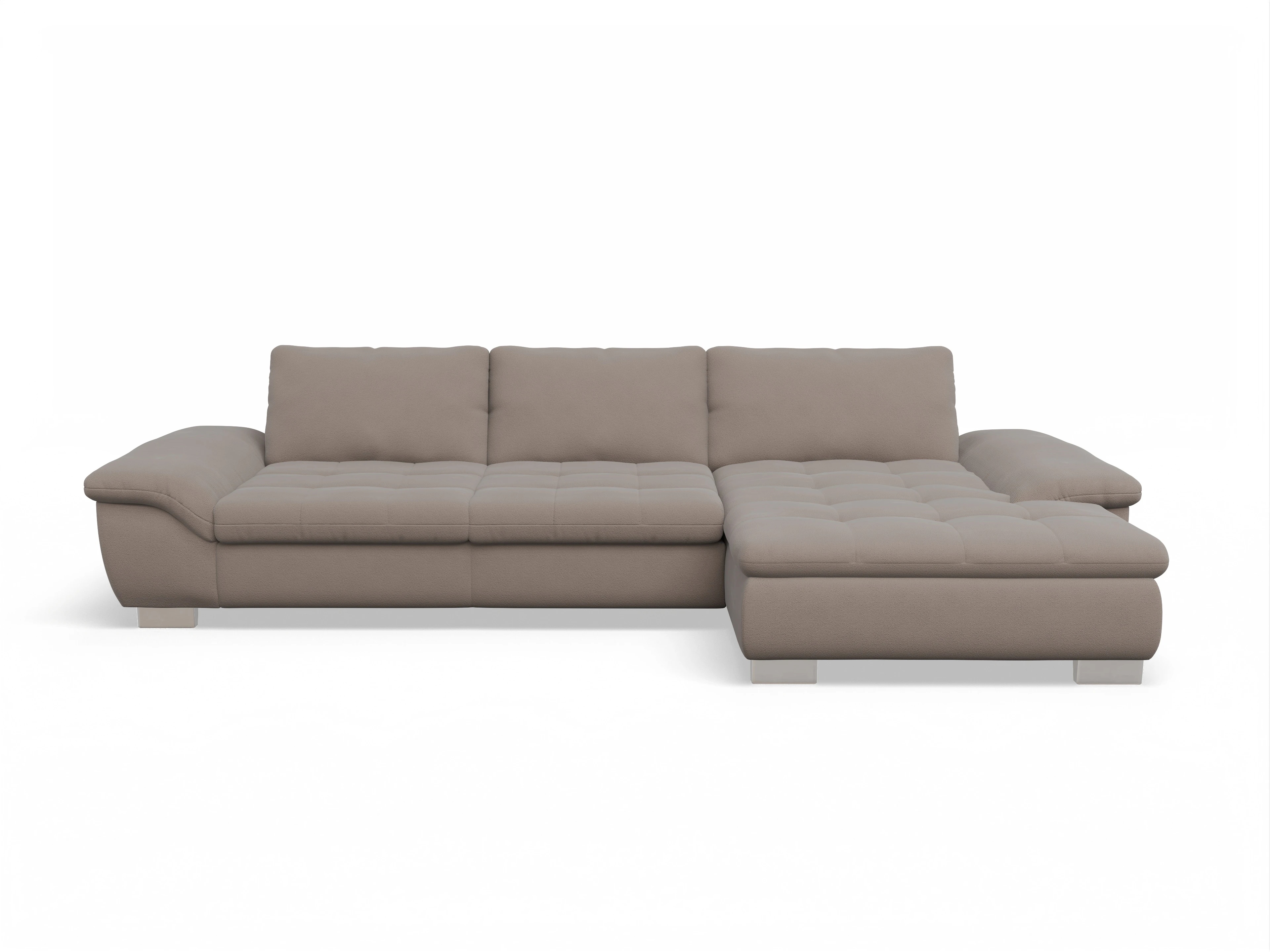 Ansicht des Produktes SC Smart 1007 Ecksofa rechts Abschluss offen in Stoff Beige