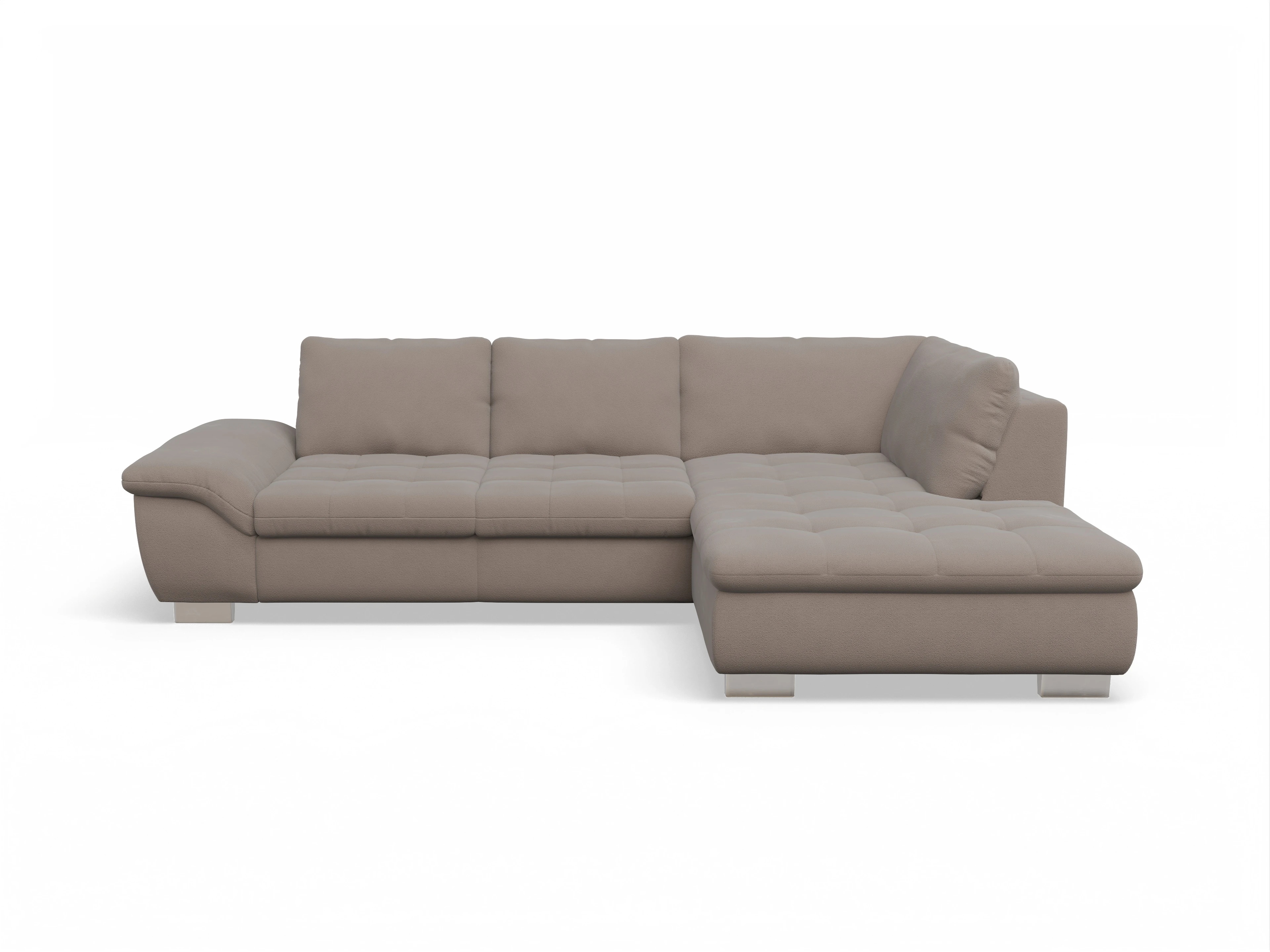 Ansicht des Produktes SC Smart 1007 Ecksofa rechts Abschluss offen in Stoff Beige