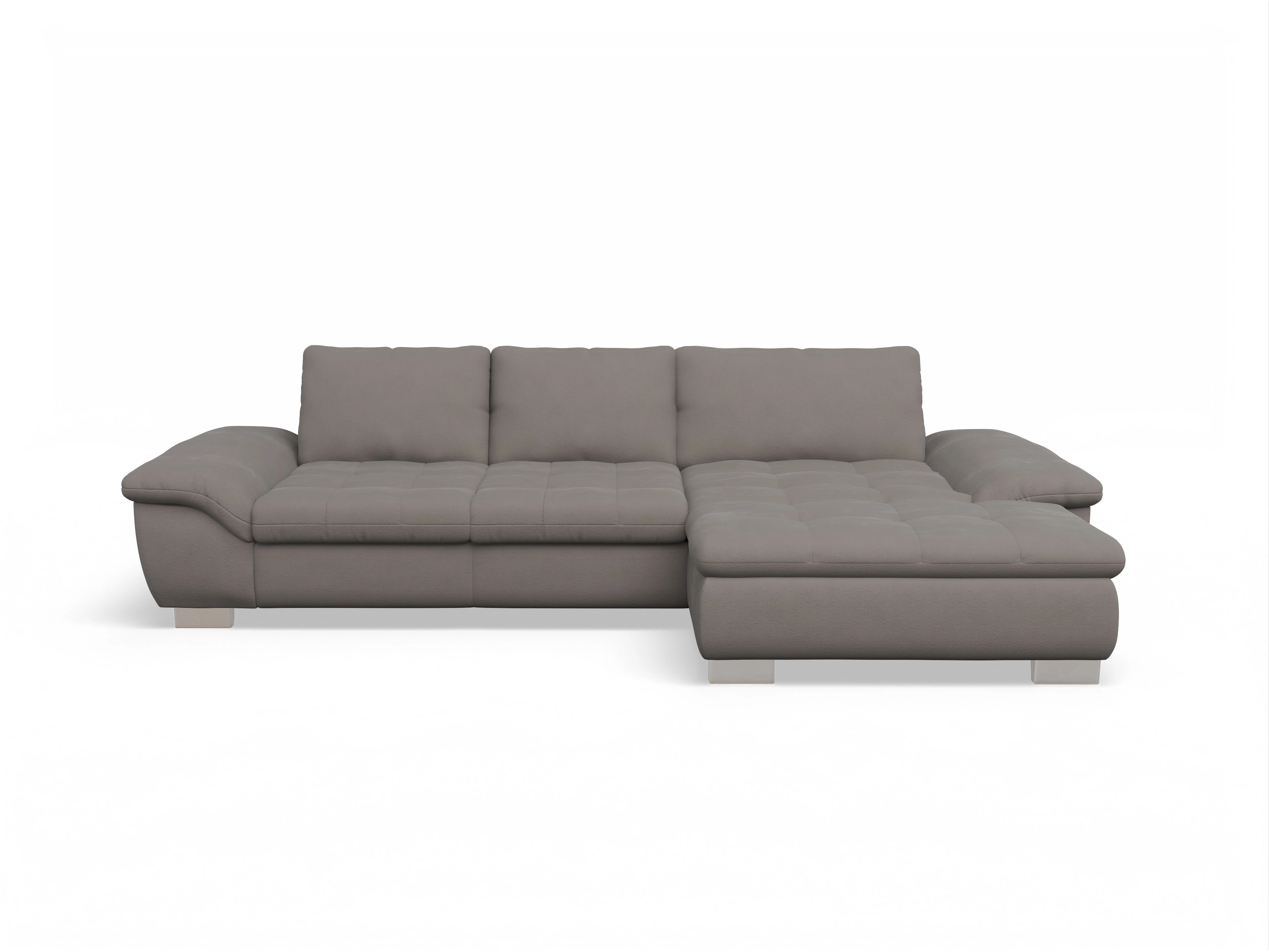 Ansicht des Produktes SC Smart 1007 Ecksofa rechts Abschluss offen in Stoff Braun