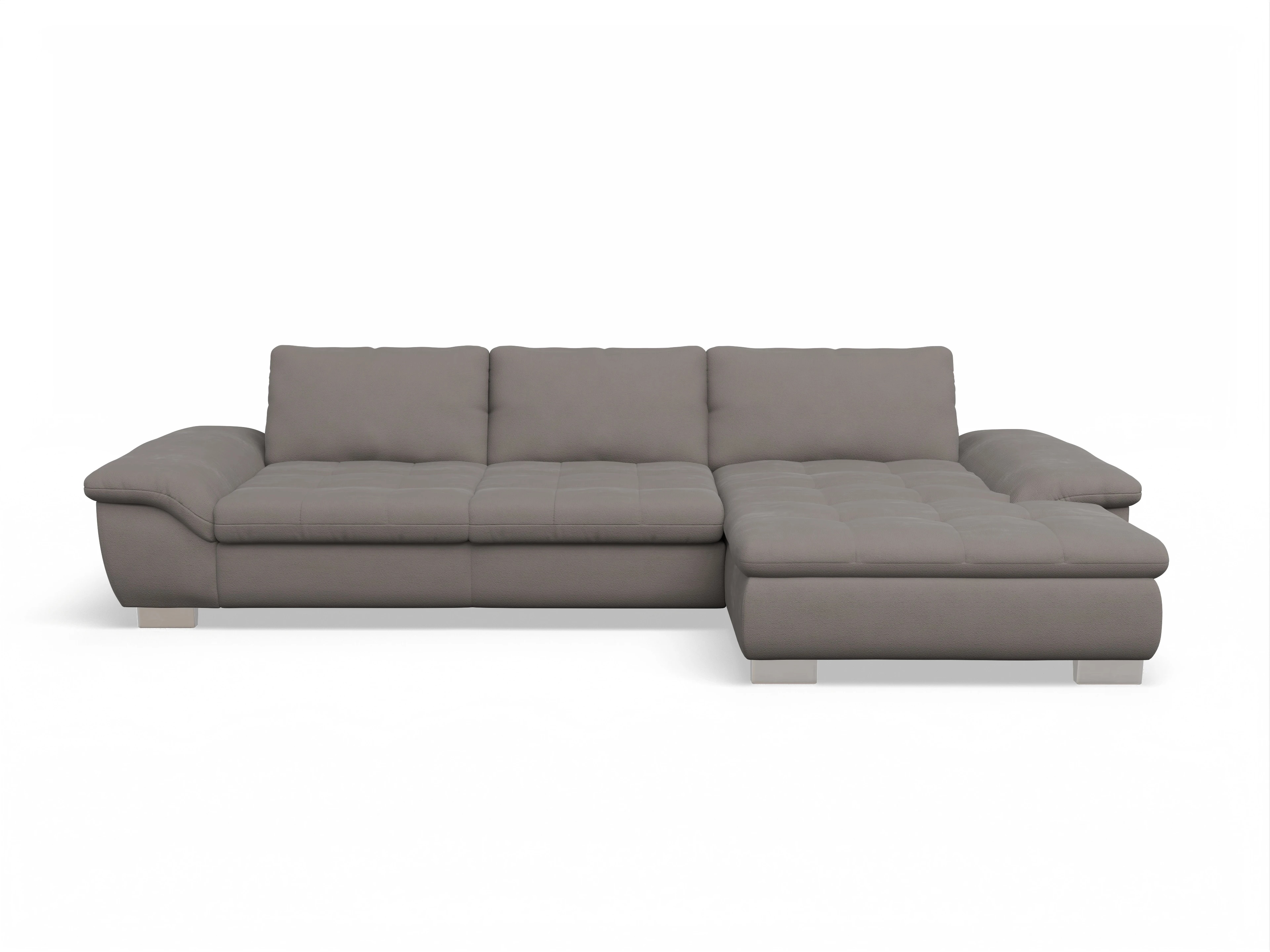 Ansicht des Produktes SC Smart 1007 Ecksofa rechts Abschluss offen in Stoff Braun