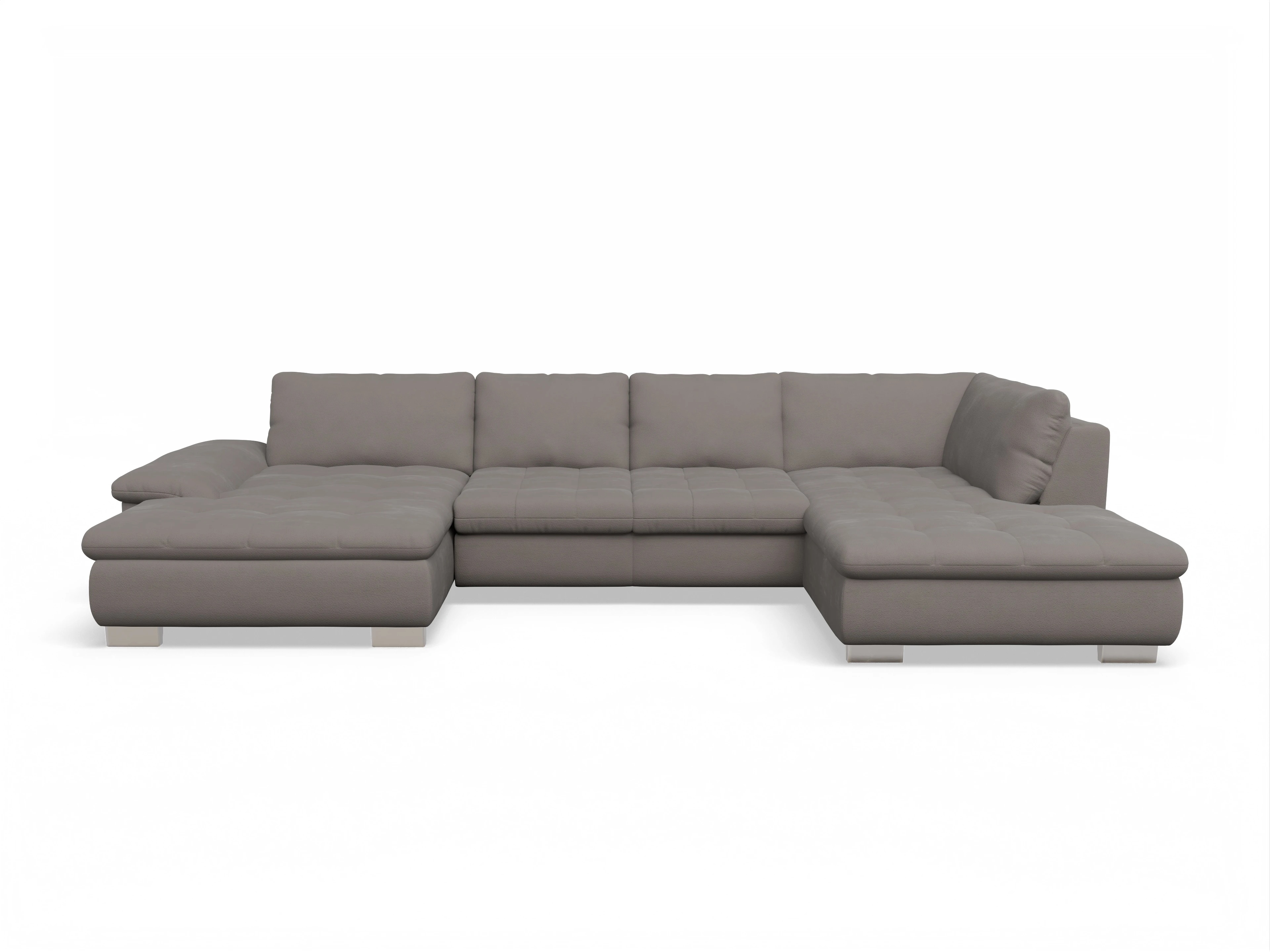 Ansicht des Produktes SC Smart 1007 Wohnlandschaft offen beidseitig in Stoff Braun