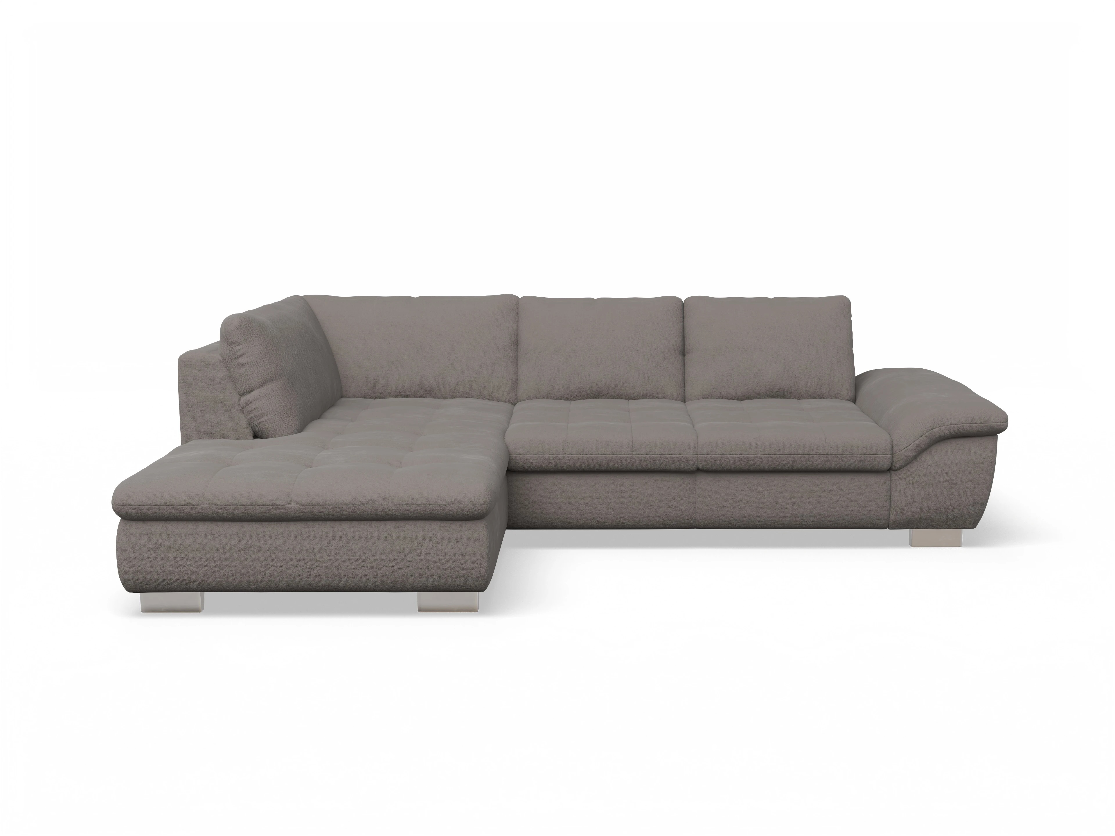 Ansicht des Produktes SC Smart 1007 Ecksofa links Abschluss offen in Stoff Braun