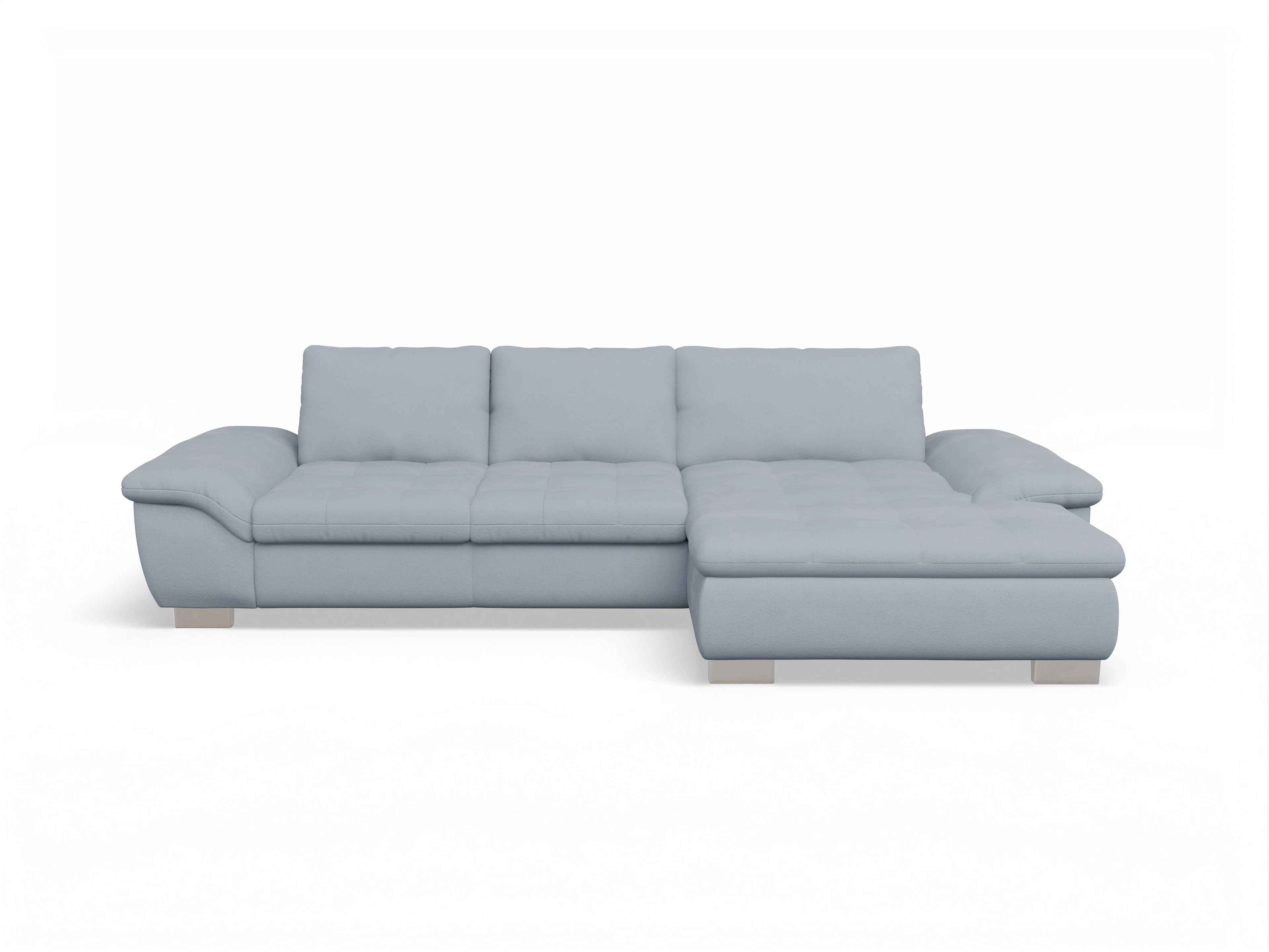 Ansicht des Produktes SC Smart 1007 Ecksofa rechts Abschluss offen in Stoff Blau