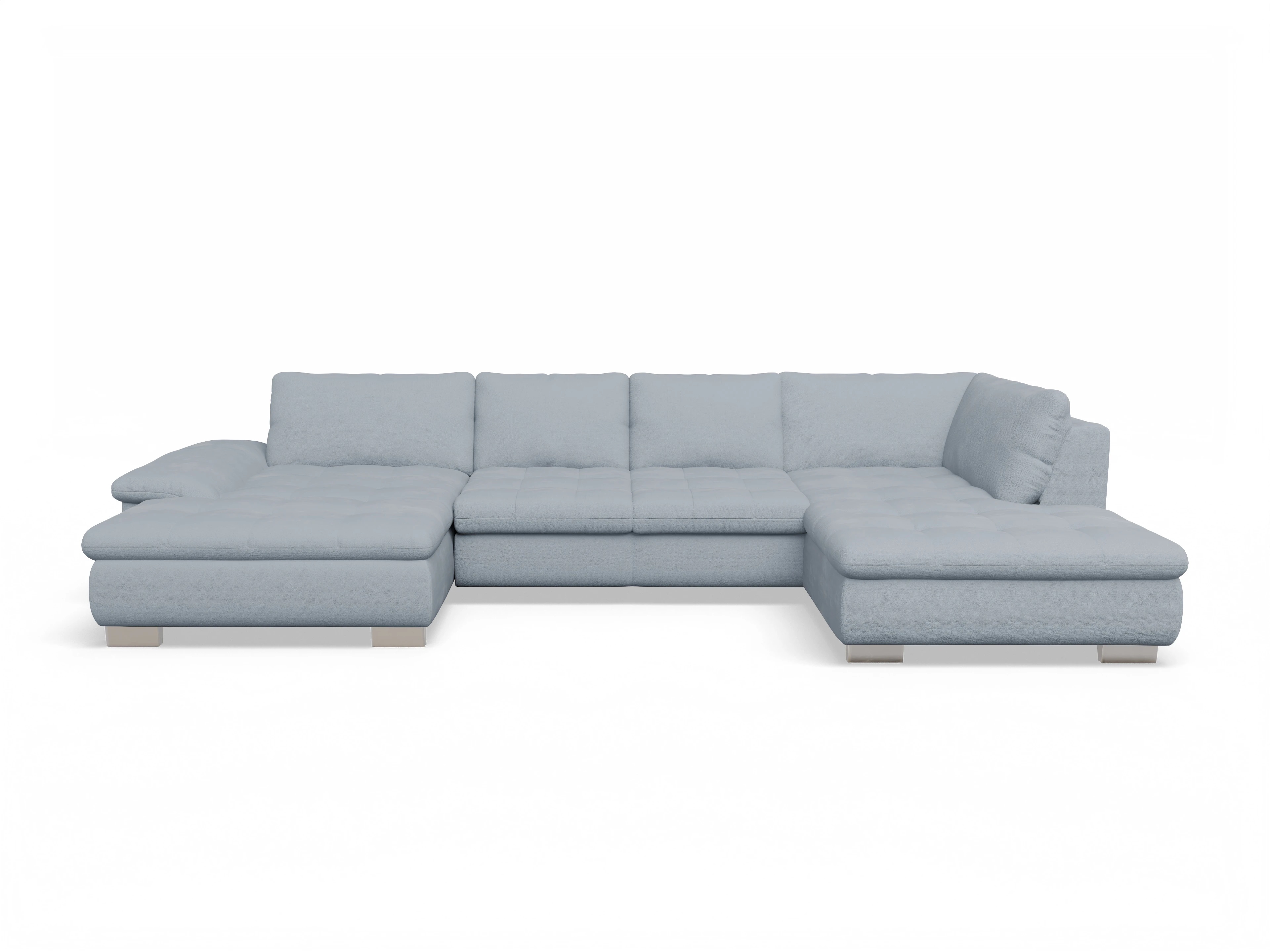 Ansicht des Produktes SC Smart 1007 Wohnlandschaft offen beidseitig in Stoff Blau