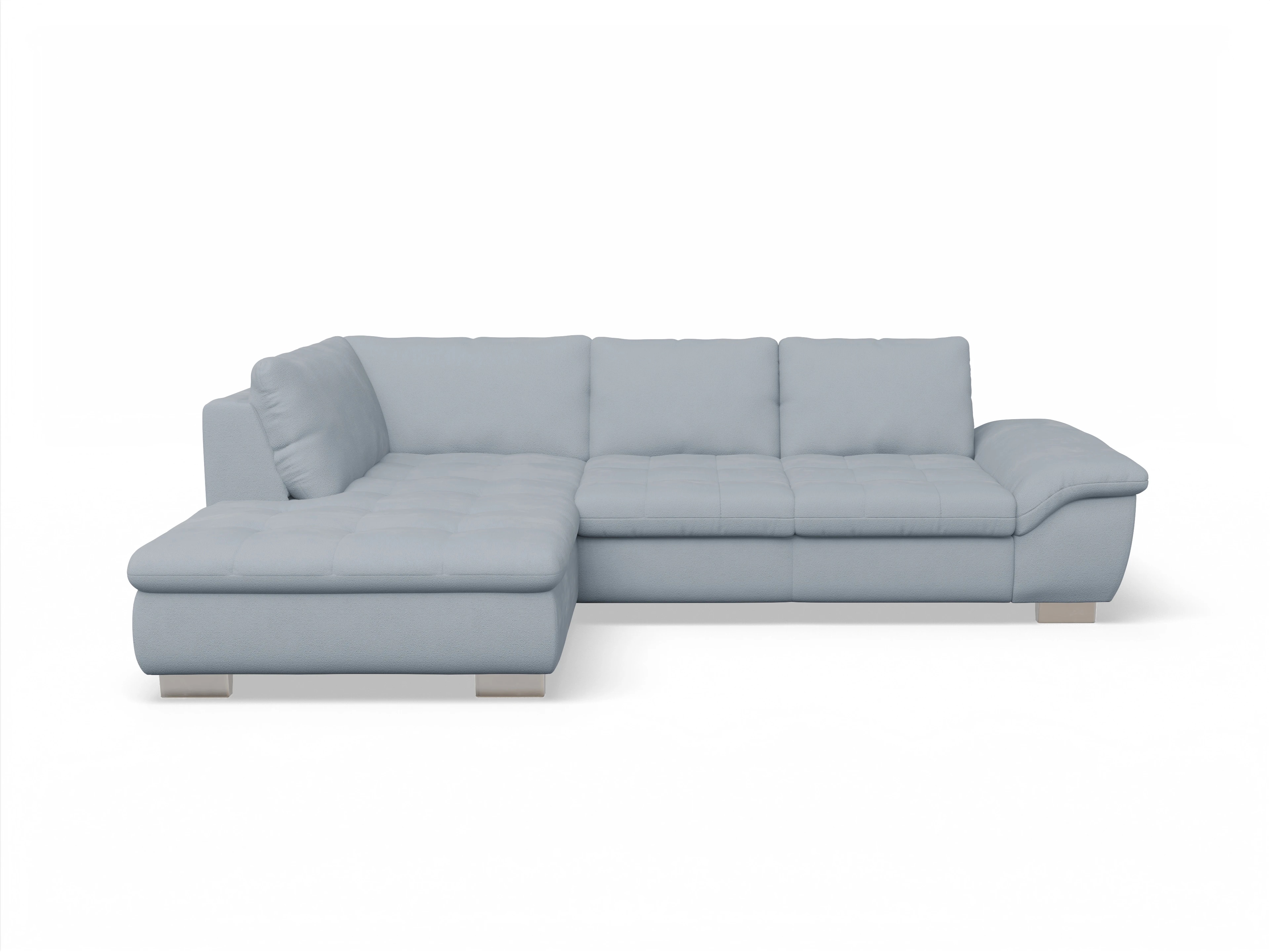 Ansicht des Produktes SC Smart 1007 Ecksofa links Abschluss offen in Stoff Blau