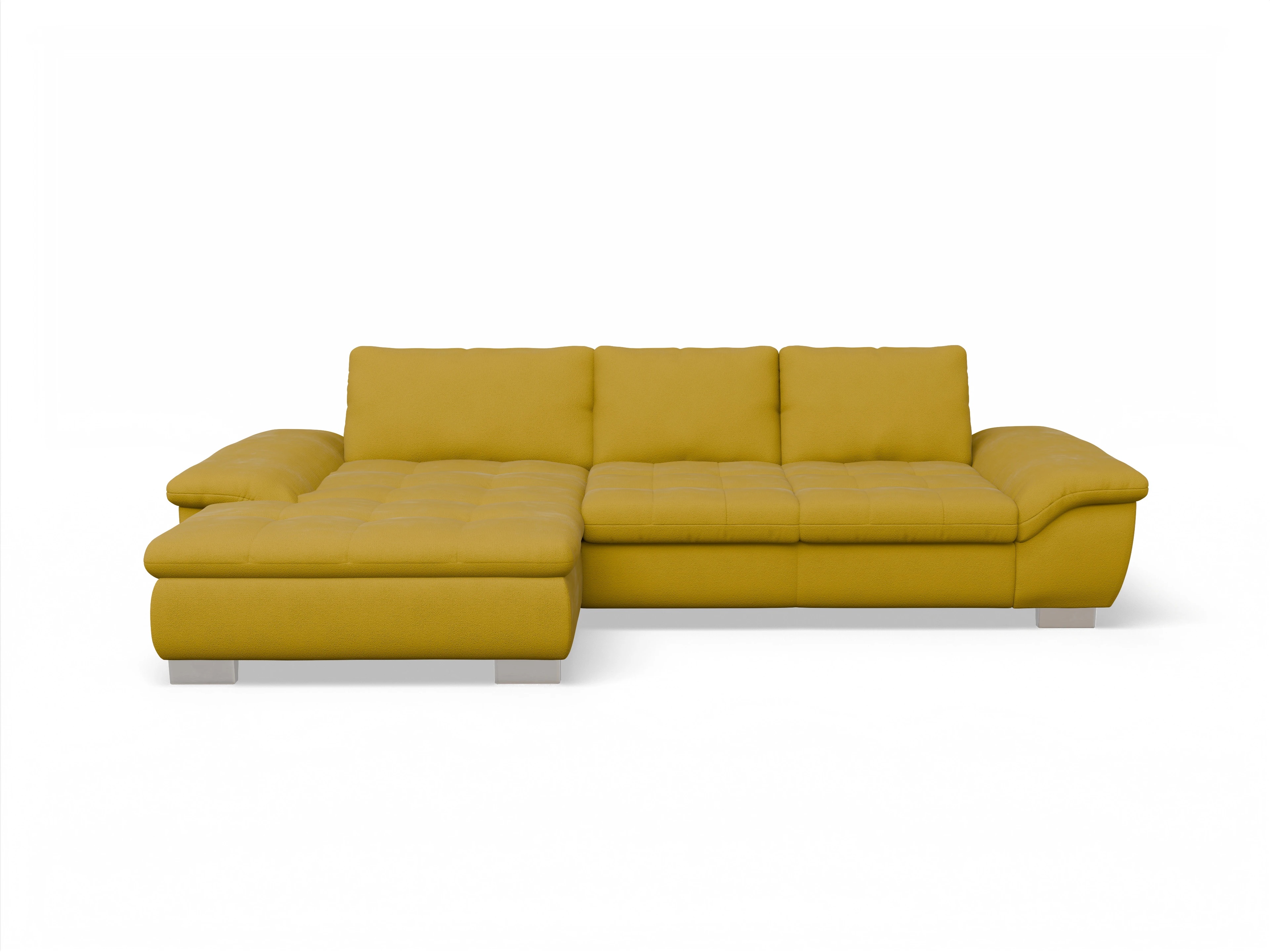 Ansicht des Produktes SC Smart 1007 Ecksofa links Abschluss offen in Stoff Gelb