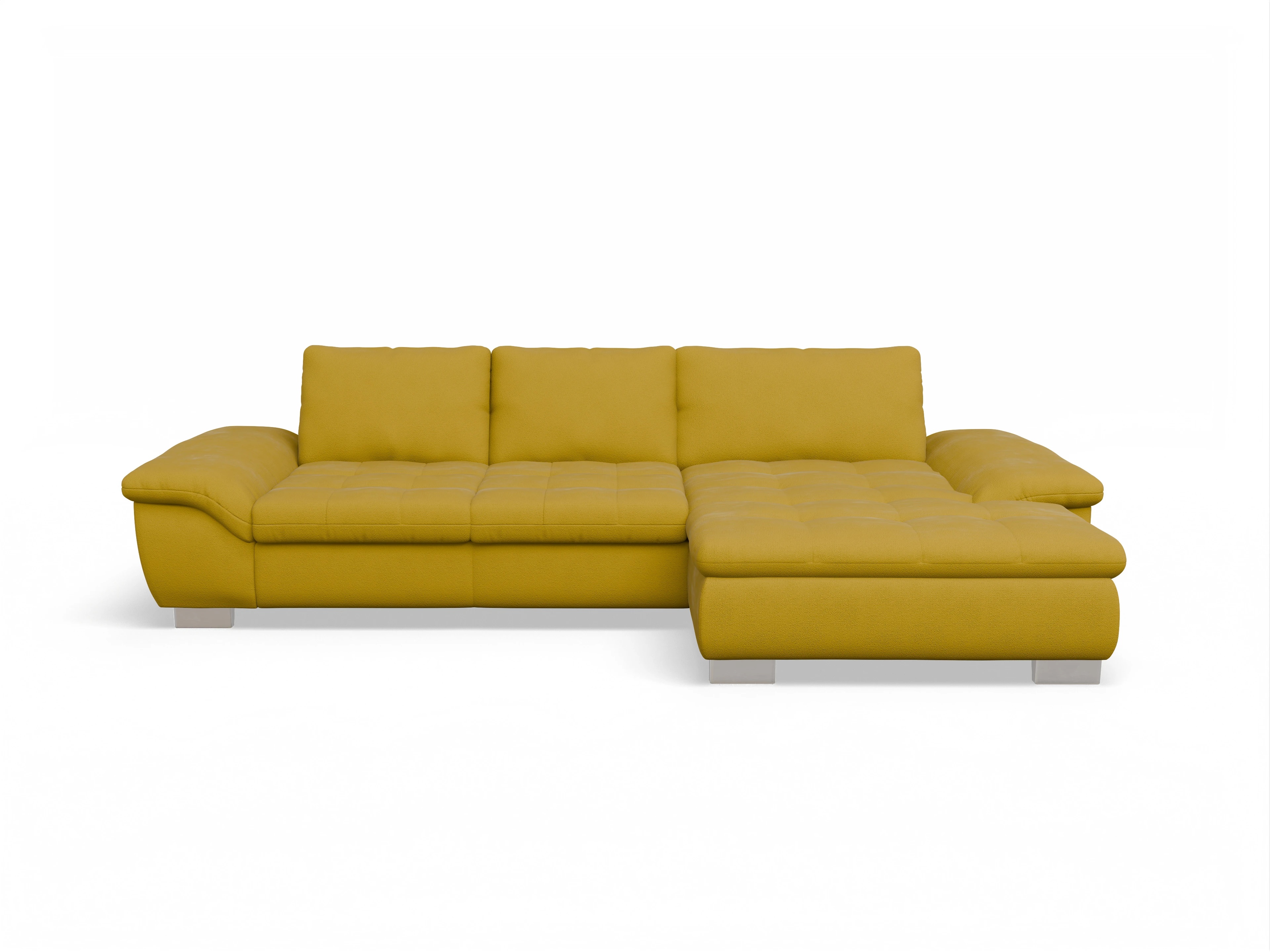 Ansicht des Produktes SC Smart 1007 Ecksofa rechts Abschluss offen in Stoff Gelb