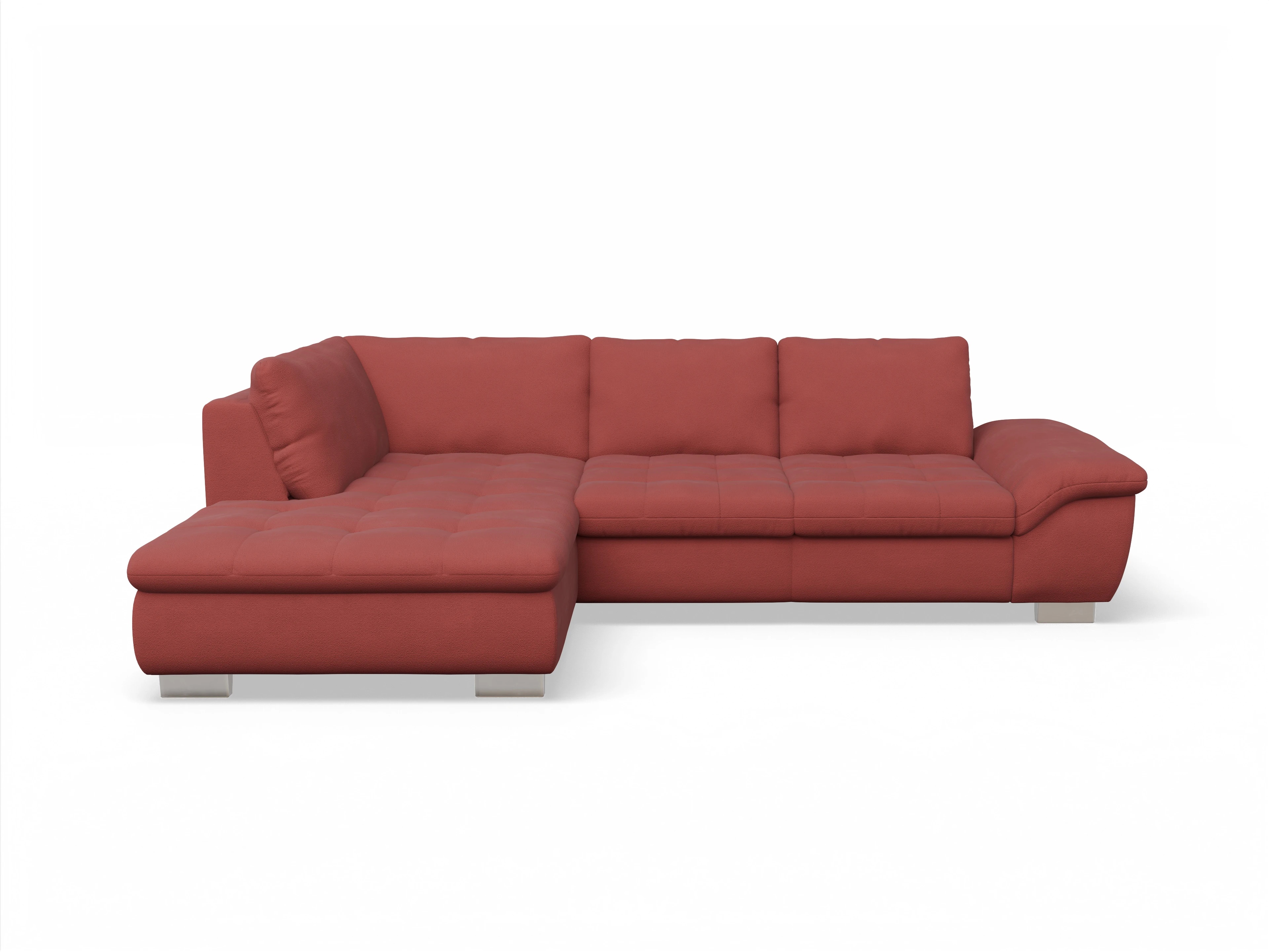 Ansicht des Produktes SC Smart 1007 Ecksofa links Abschluss offen in Stoff Rot