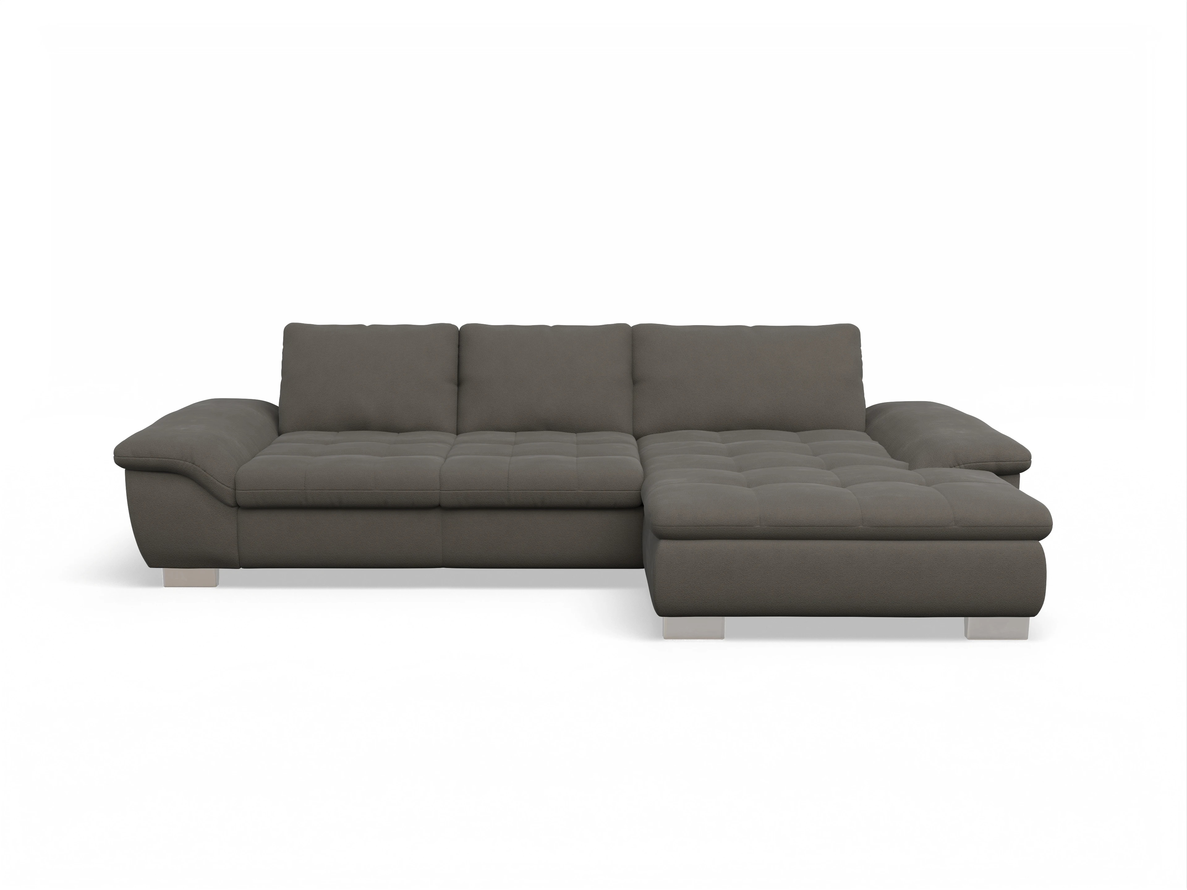 Ansicht des Produktes SC Smart 1007 Ecksofa rechts Abschluss offen in Stoff Braun