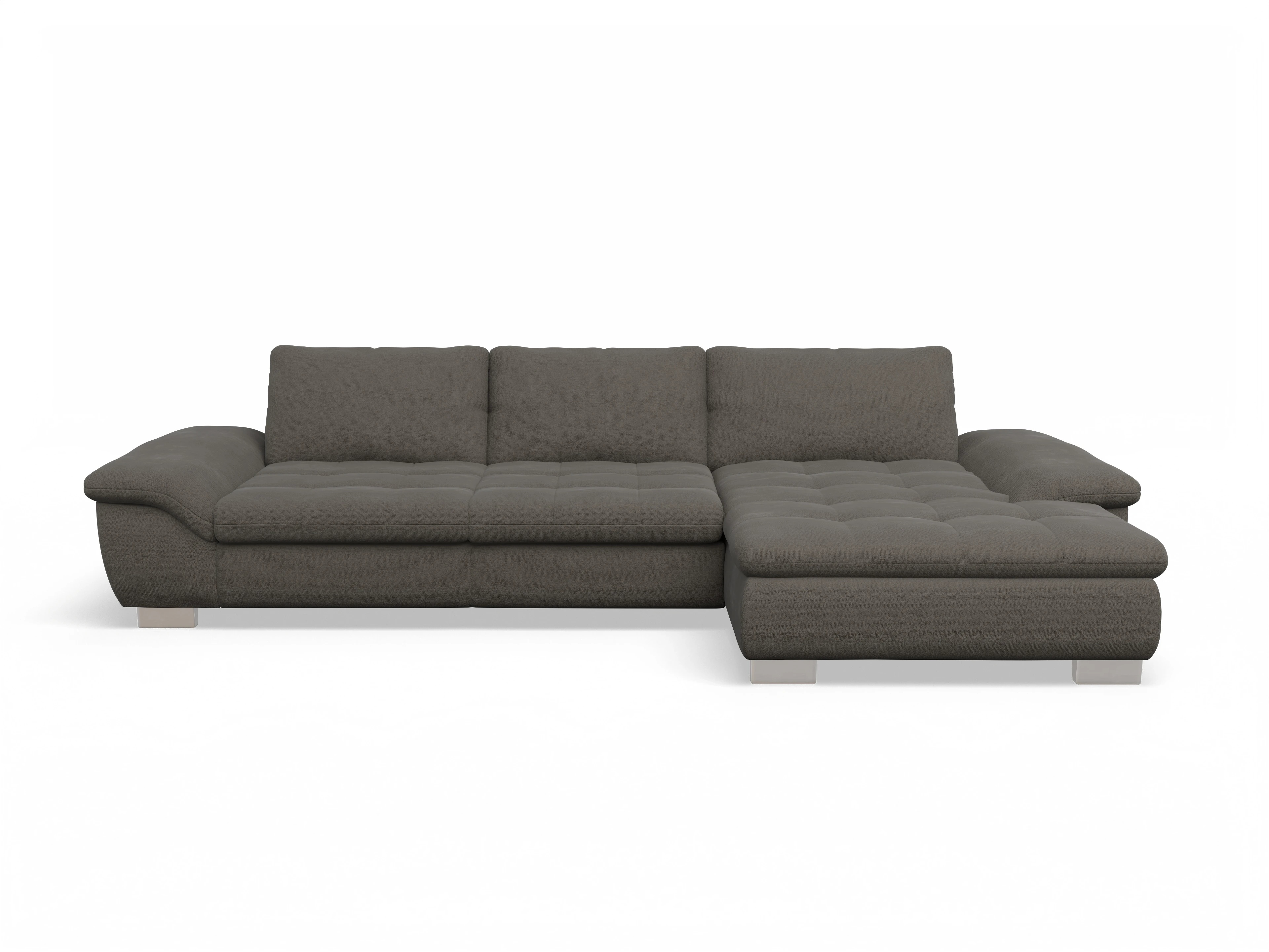 Ansicht des Produktes SC Smart 1007 Ecksofa rechts Abschluss offen in Stoff Braun