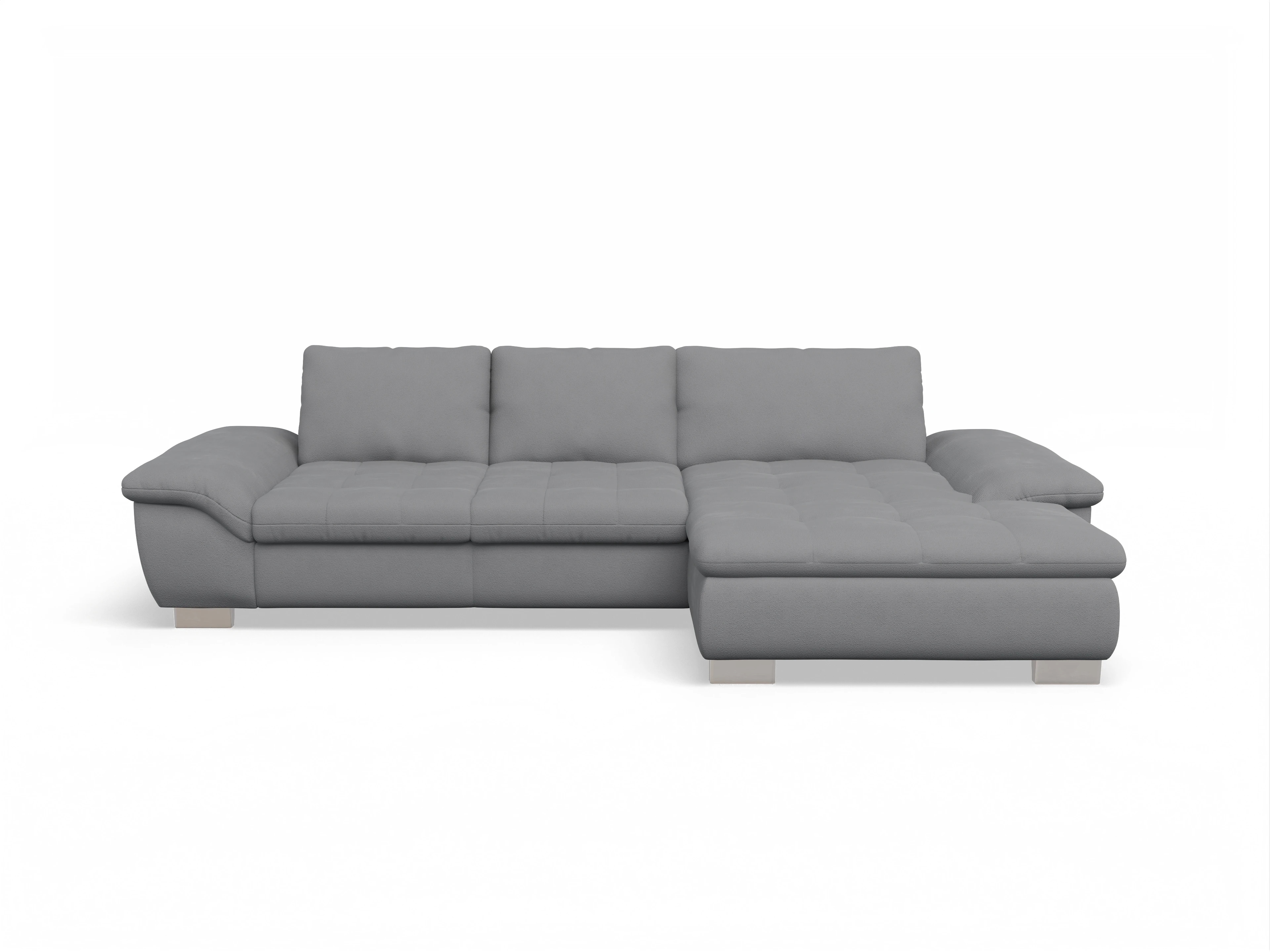 Ansicht des Produktes SC Smart 1007 Ecksofa rechts Abschluss offen in Stoff Grau