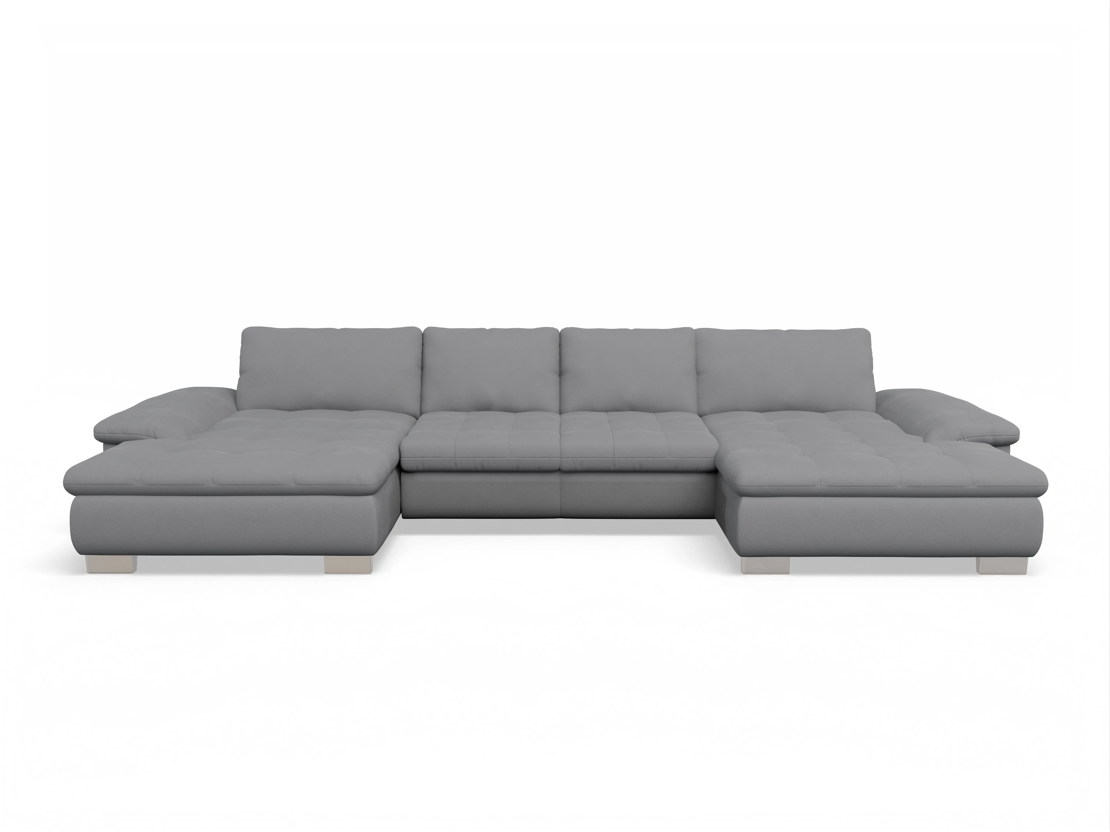 Ansicht des Produktes SC Smart 1007 Wohnlandschaft offen beidseitig in Stoff Grau