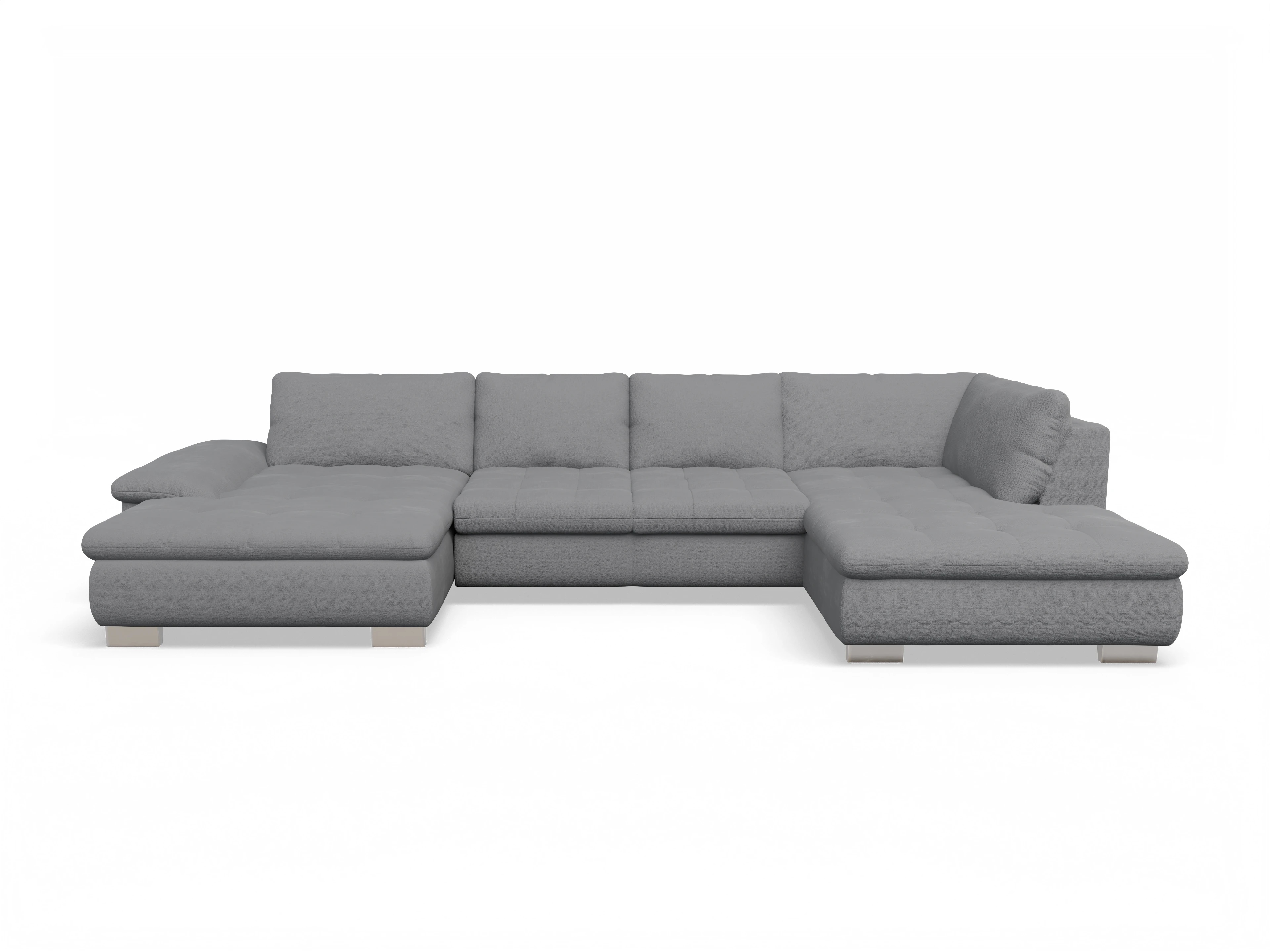 Ansicht des Produktes SC Smart 1007 Wohnlandschaft offen beidseitig in Stoff Grau