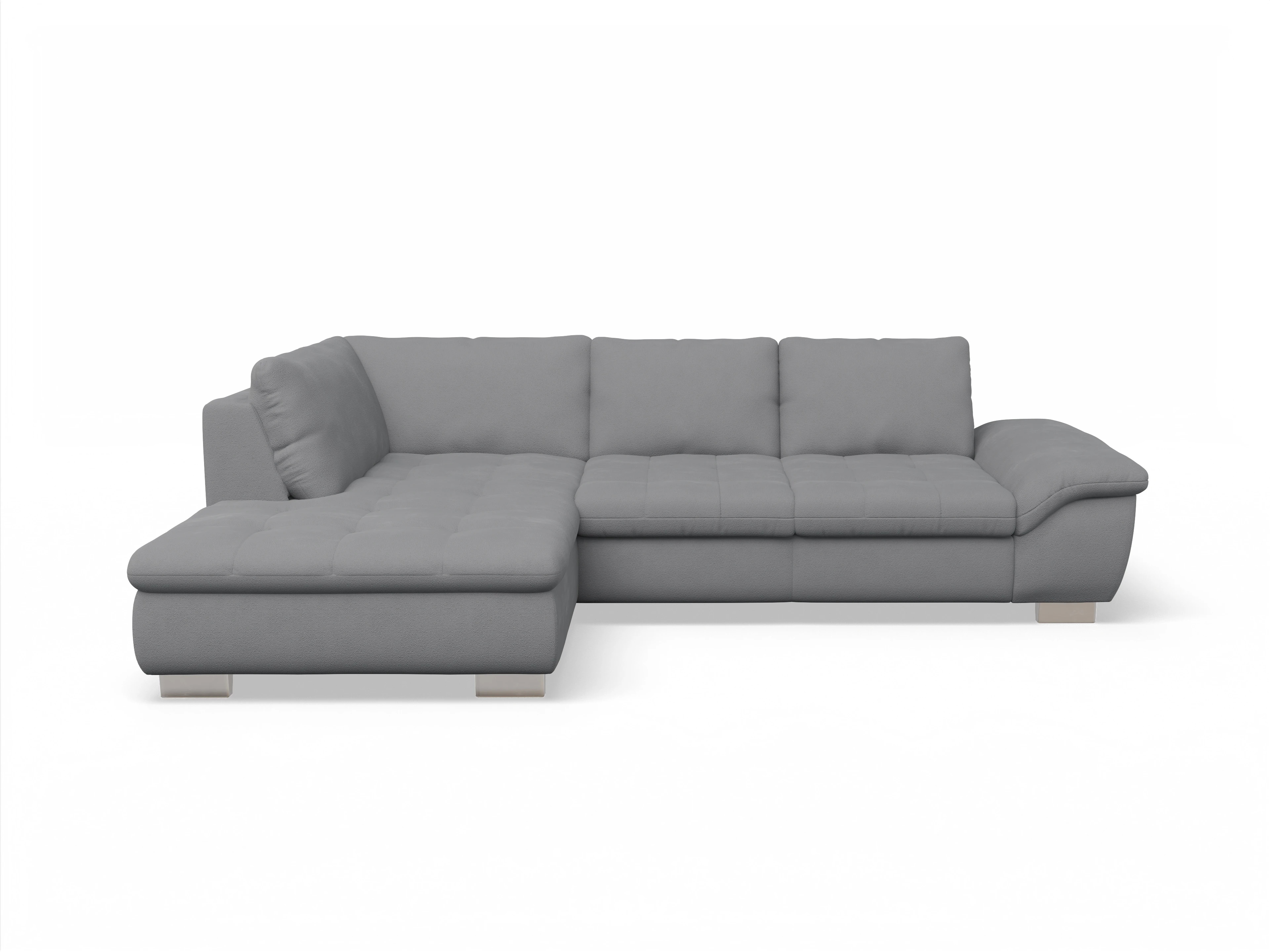 Ansicht des Produktes SC Smart 1007 Ecksofa links Abschluss offen in Stoff Grau