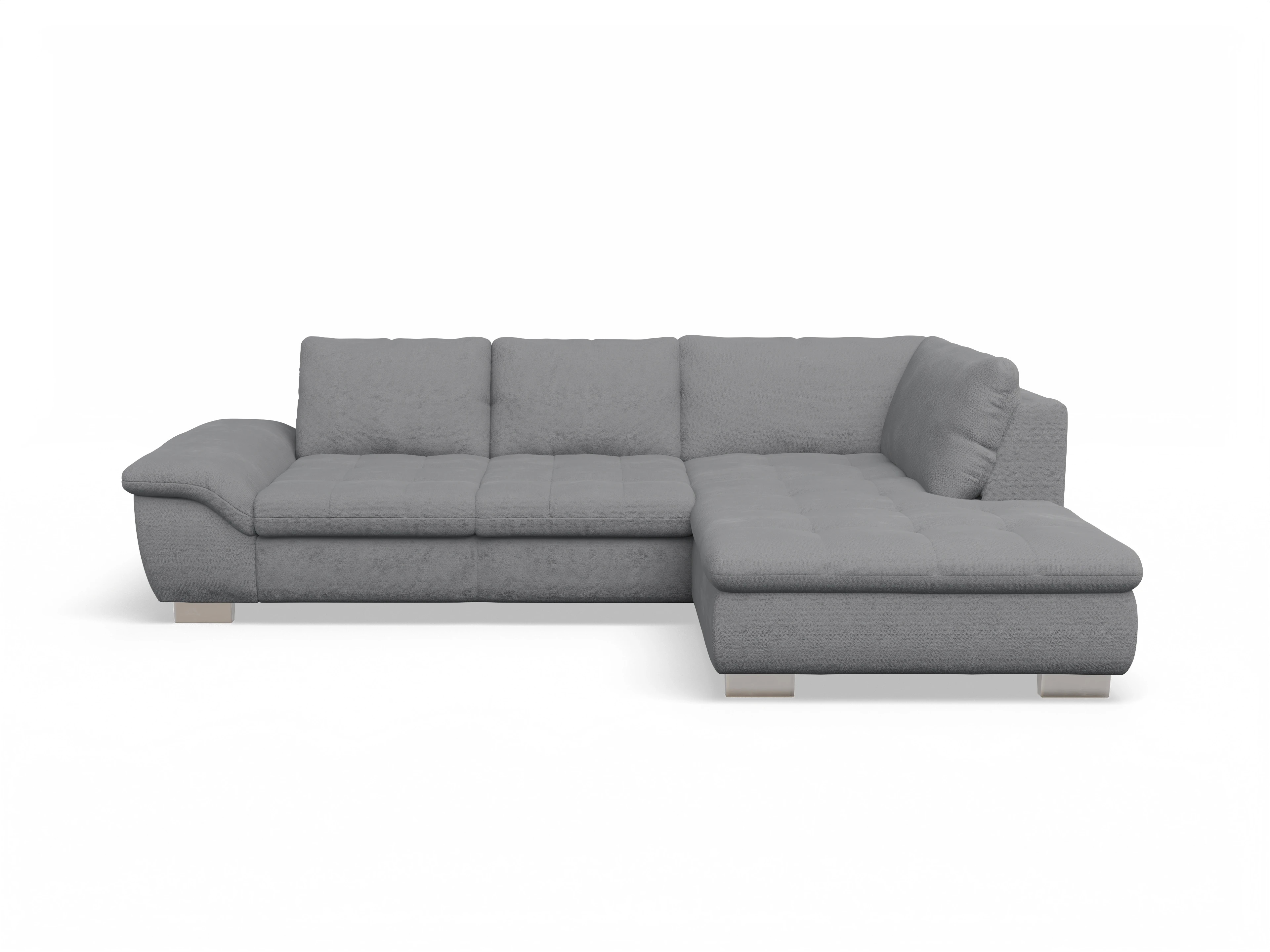 Ansicht des Produktes SC Smart 1007 Ecksofa rechts Abschluss offen in Stoff Grau