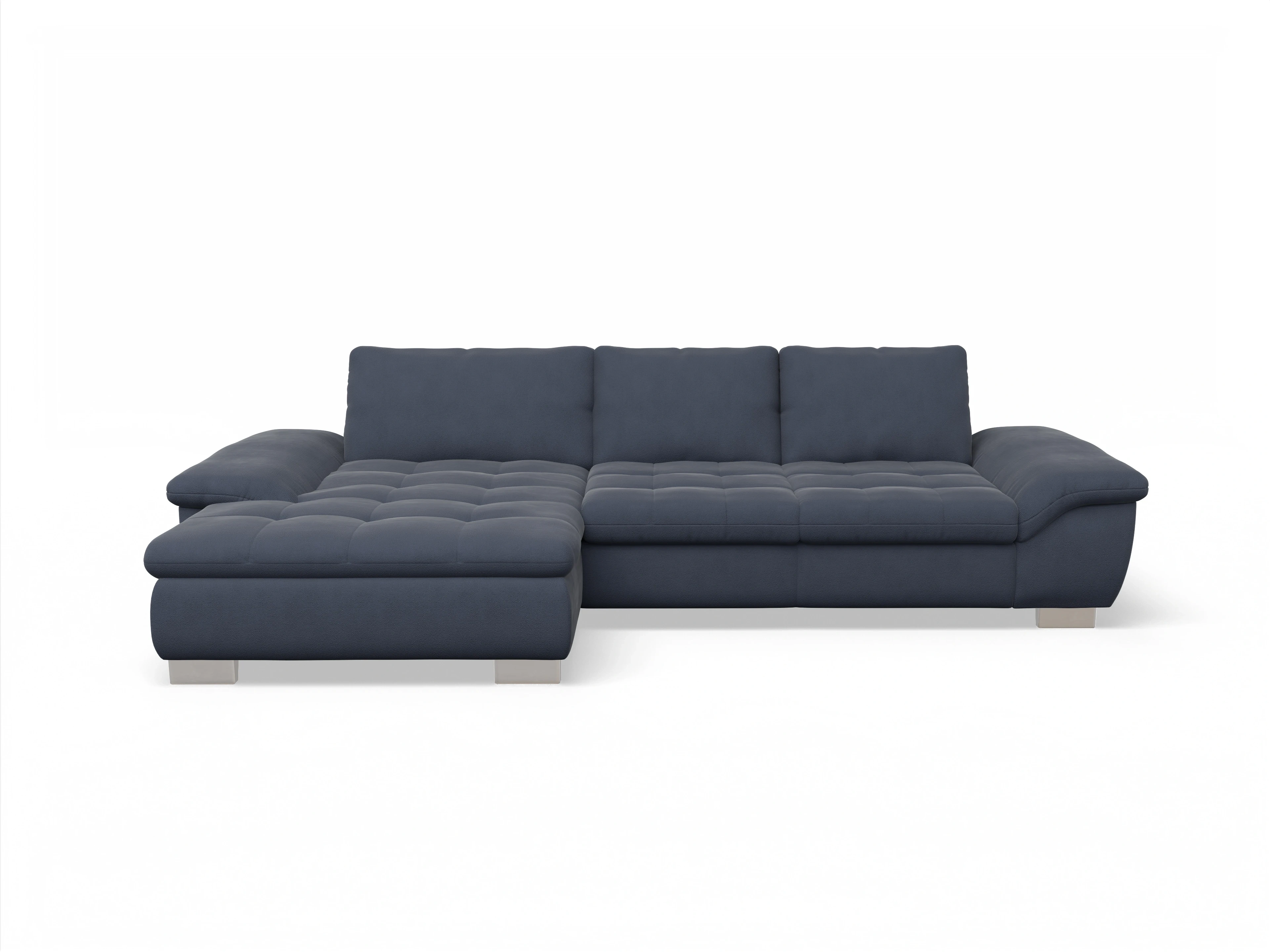 Ansicht des Produktes SC Smart 1007 Ecksofa links Abschluss offen in Stoff Blau