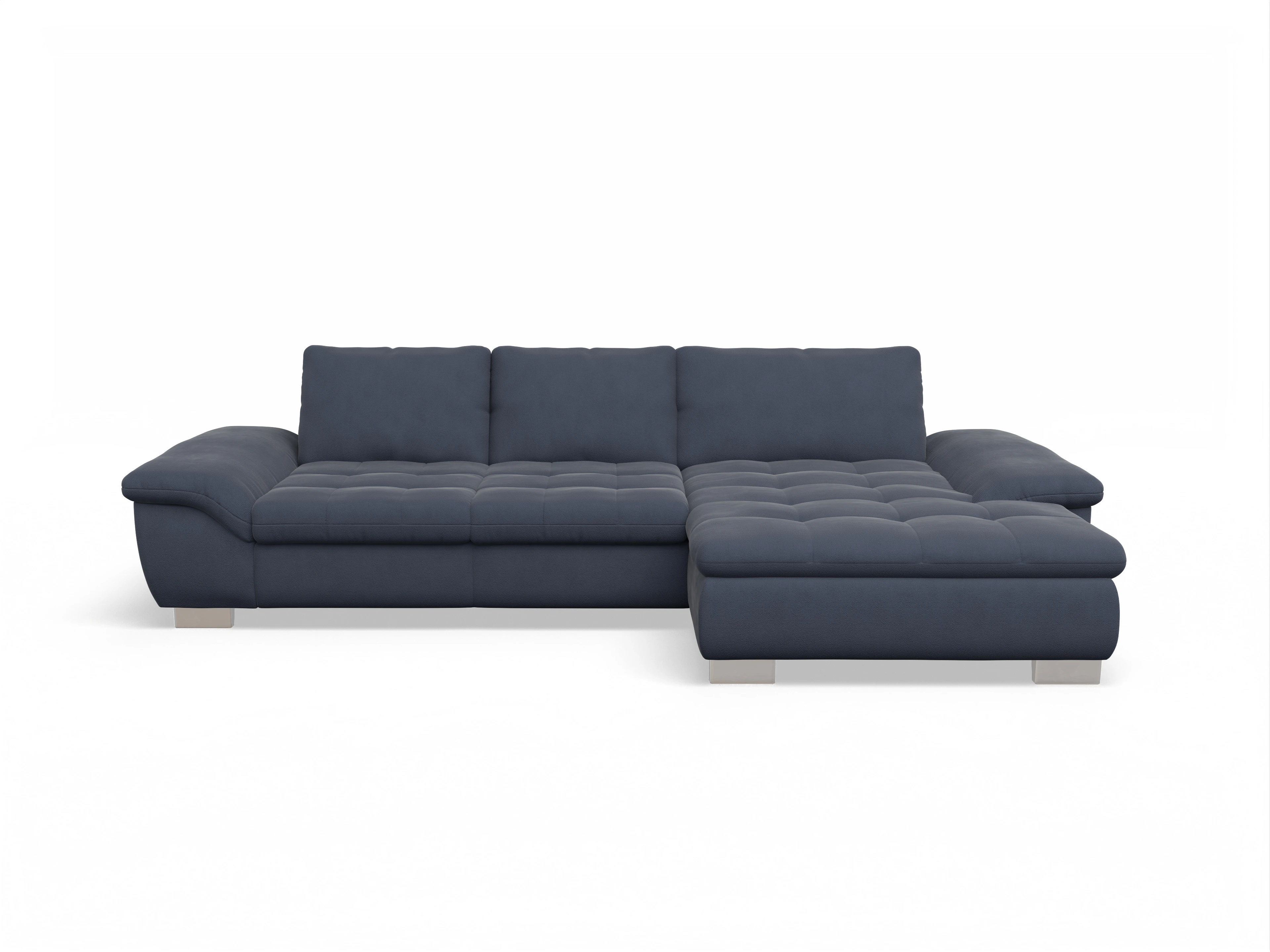 Ansicht des Produktes SC Smart 1007 Ecksofa rechts Abschluss offen in Stoff Blau
