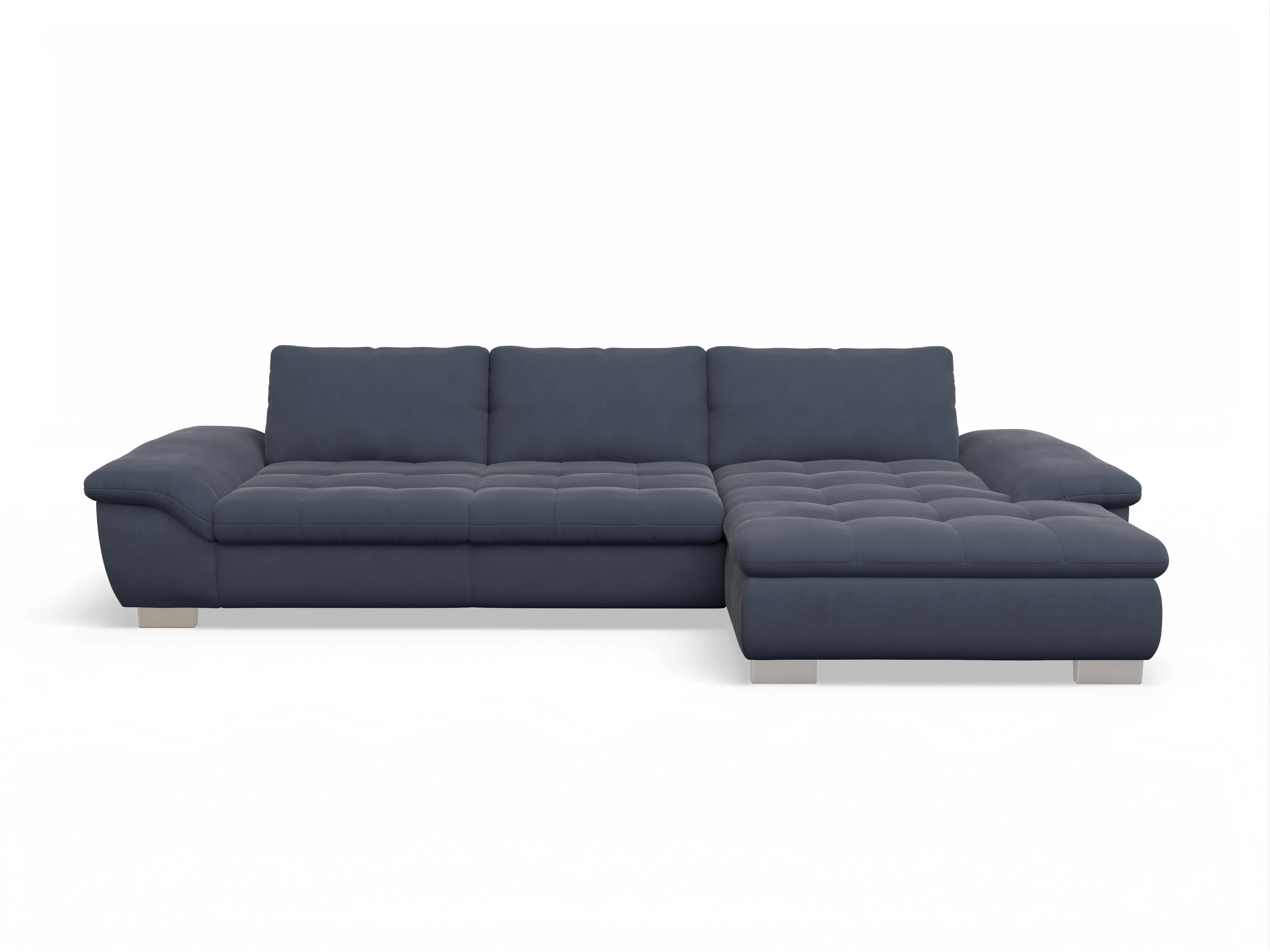 Ansicht des Produktes SC Smart 1007 Ecksofa rechts Abschluss offen in Stoff Blau