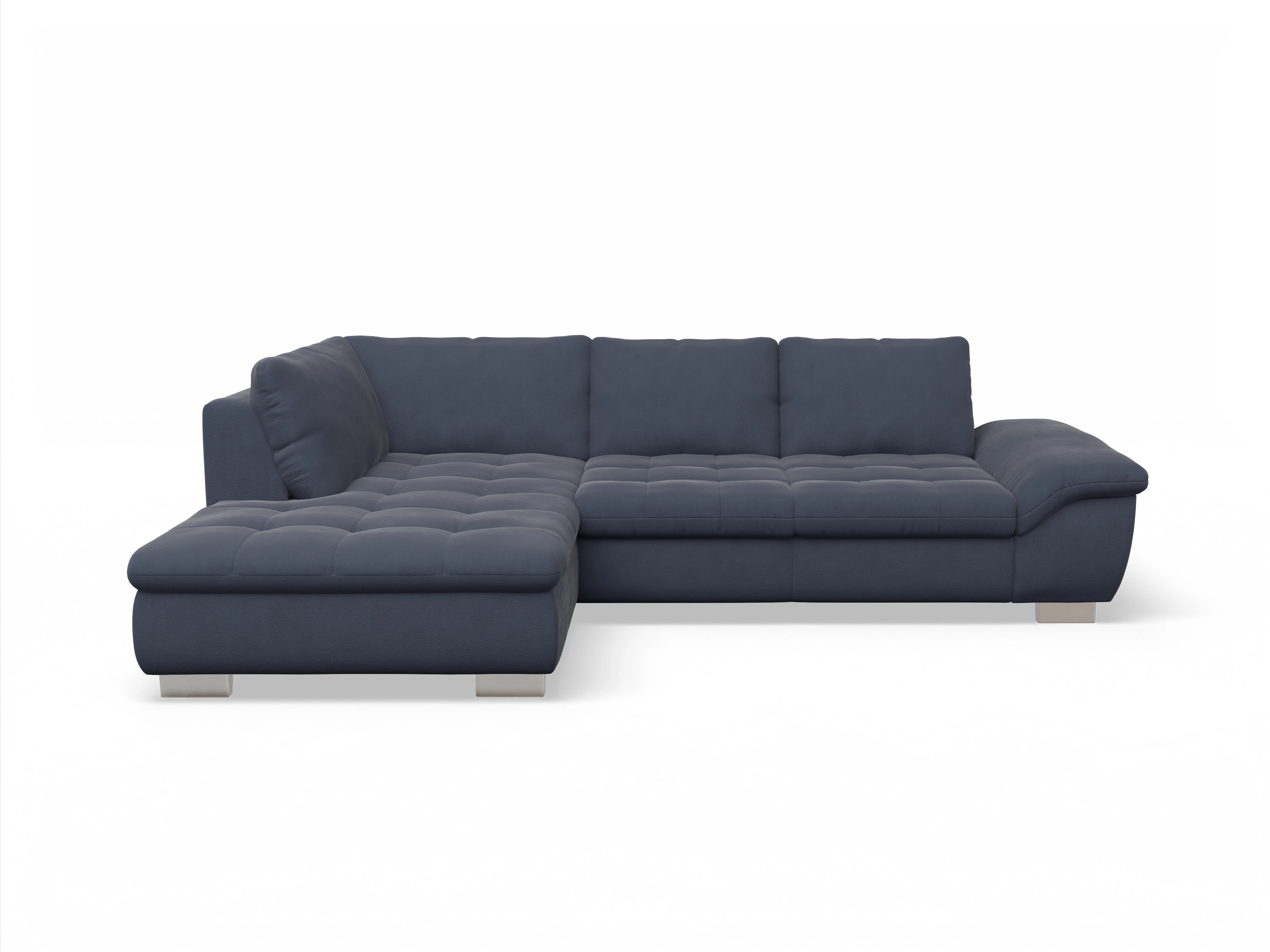 Ansicht des Produktes SC Smart 1007 Ecksofa links Abschluss offen in Stoff Blau