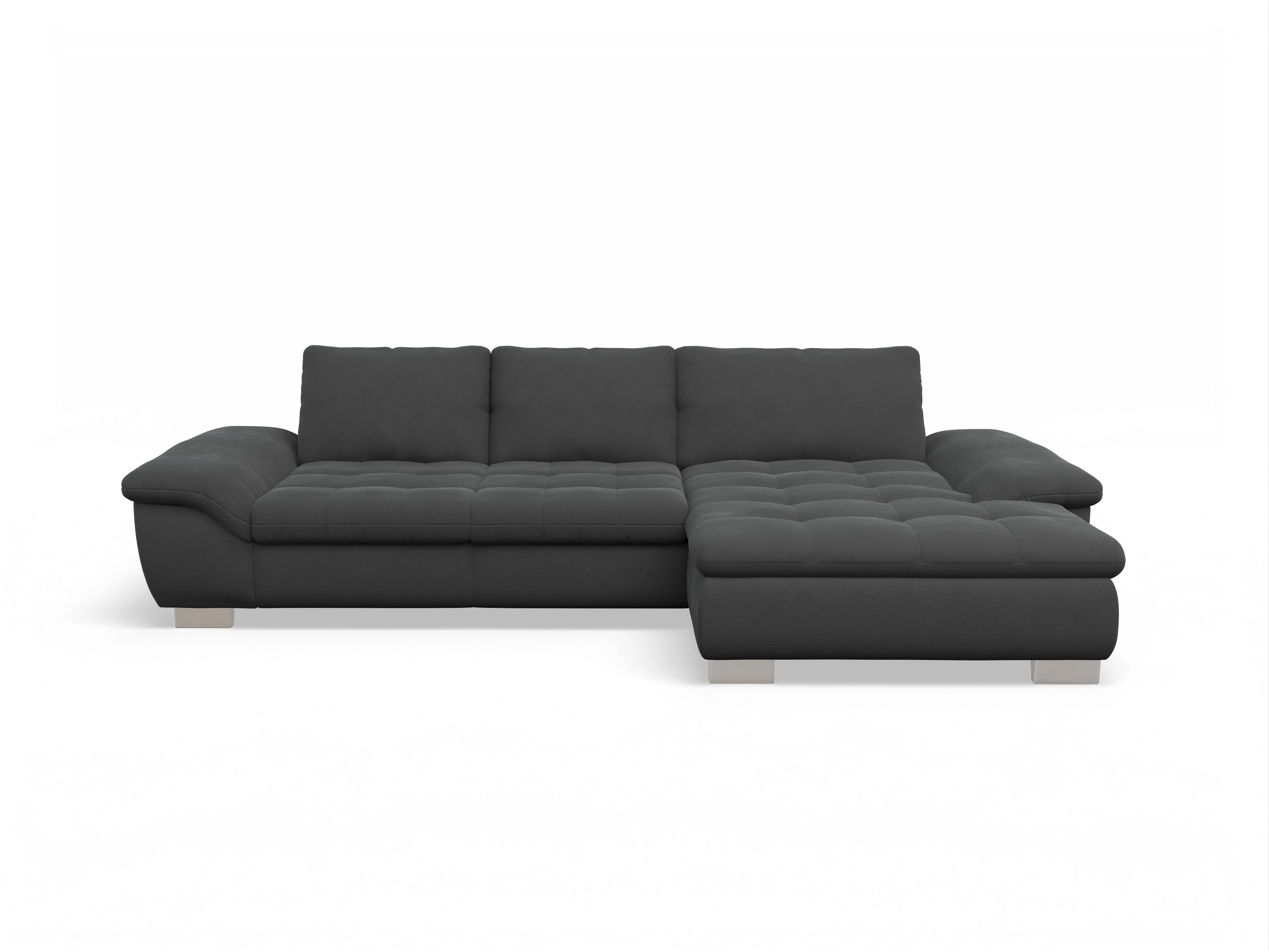 Ansicht des Produktes SC Smart 1007 Ecksofa rechts Abschluss offen in Stoff Schwarz