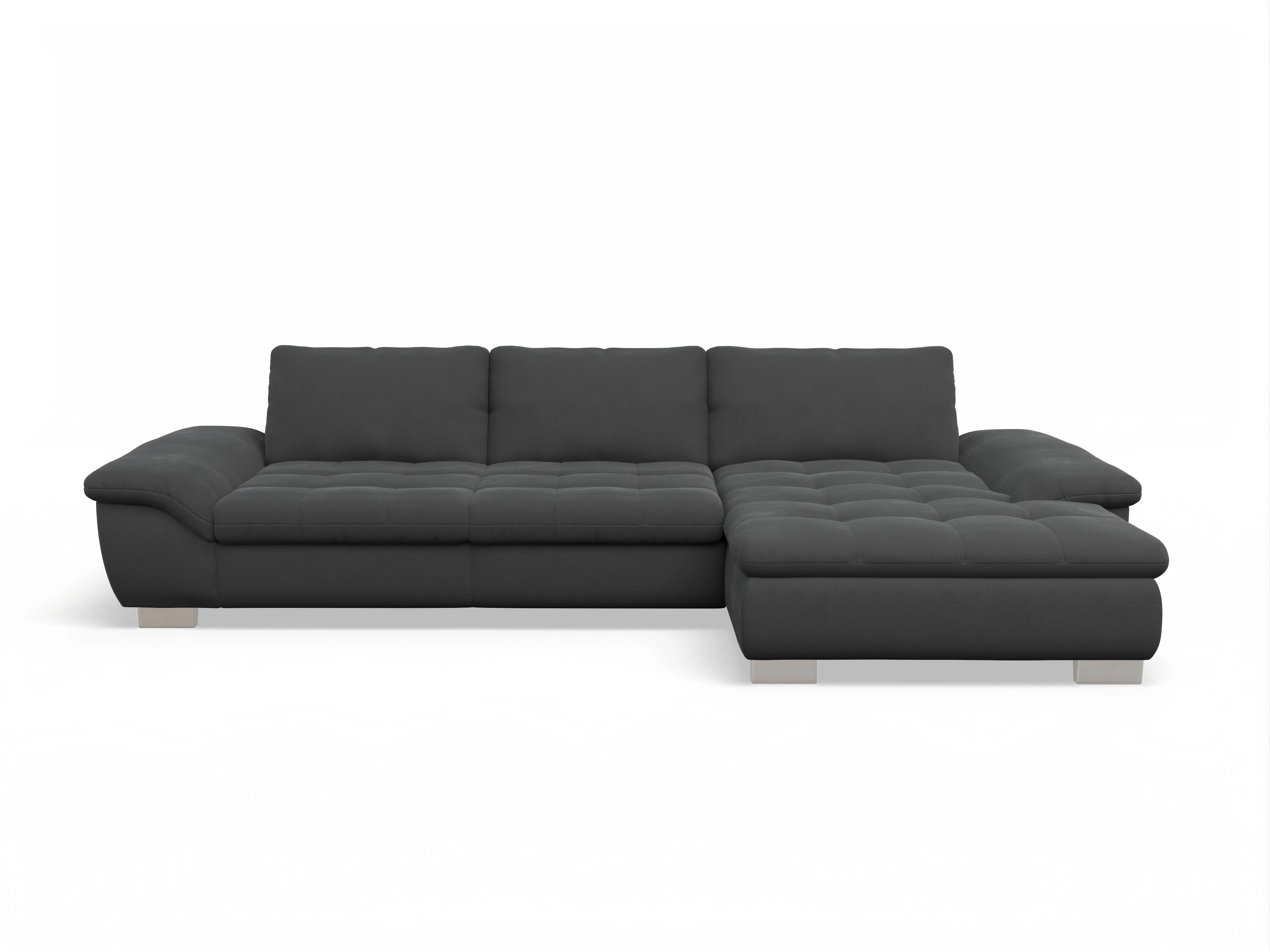 Ansicht des Produktes SC Smart 1007 Ecksofa rechts Abschluss offen in Stoff Schwarz
